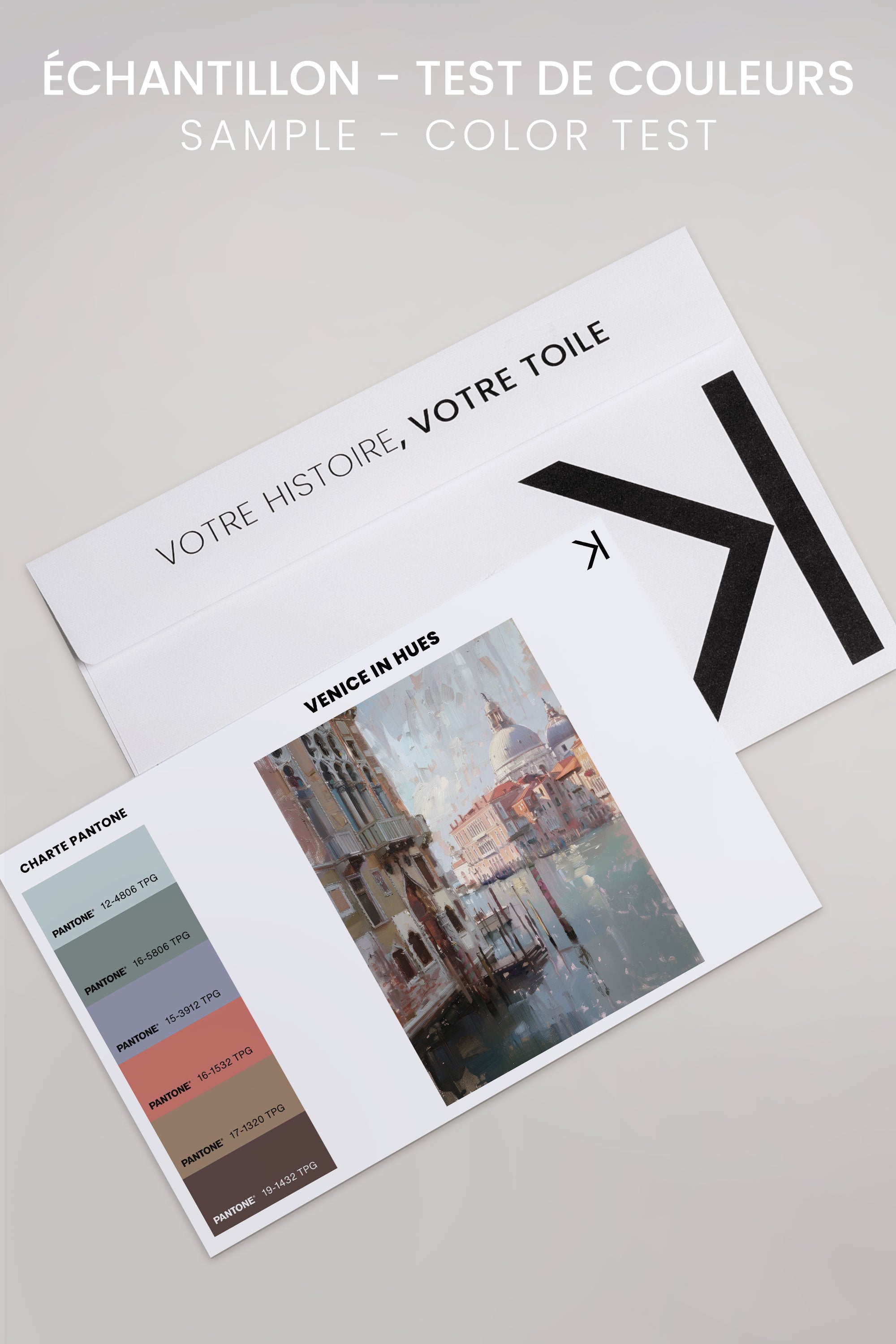 OLEKA CANVAS - VENICE IN HUES, Oeuvre sur toile étirée, encadré Noir