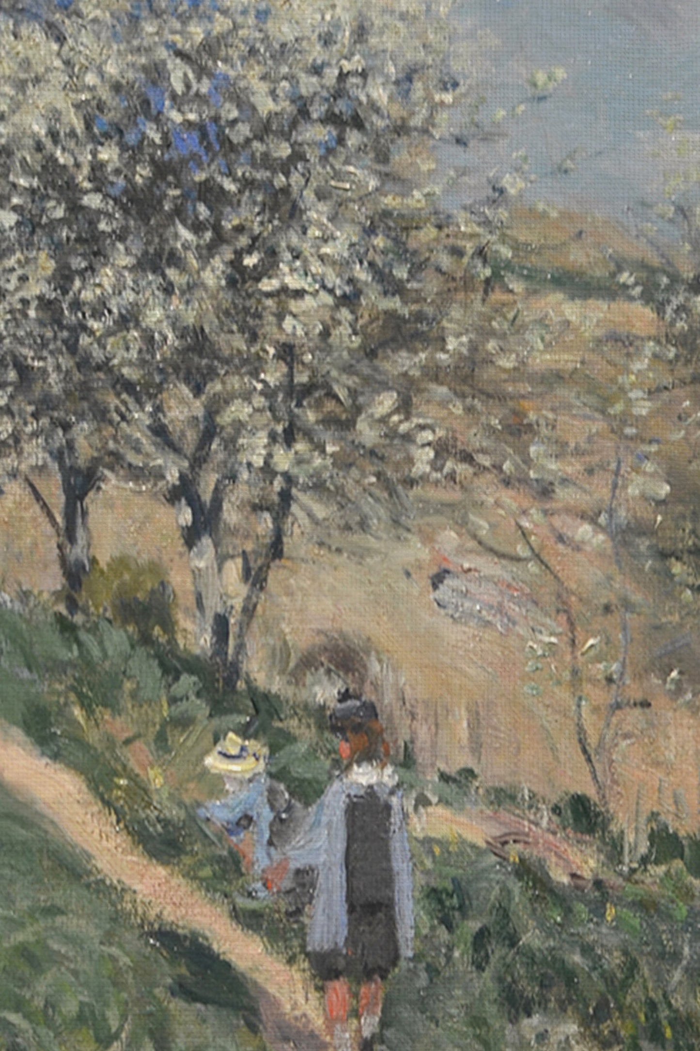 FLOWERING IN BOUGIVAL, VINTAGE SILVER FRAME