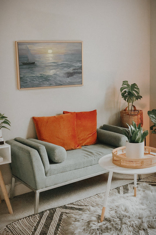 Sailing in the sunset, Oeuvre sur toile étiré