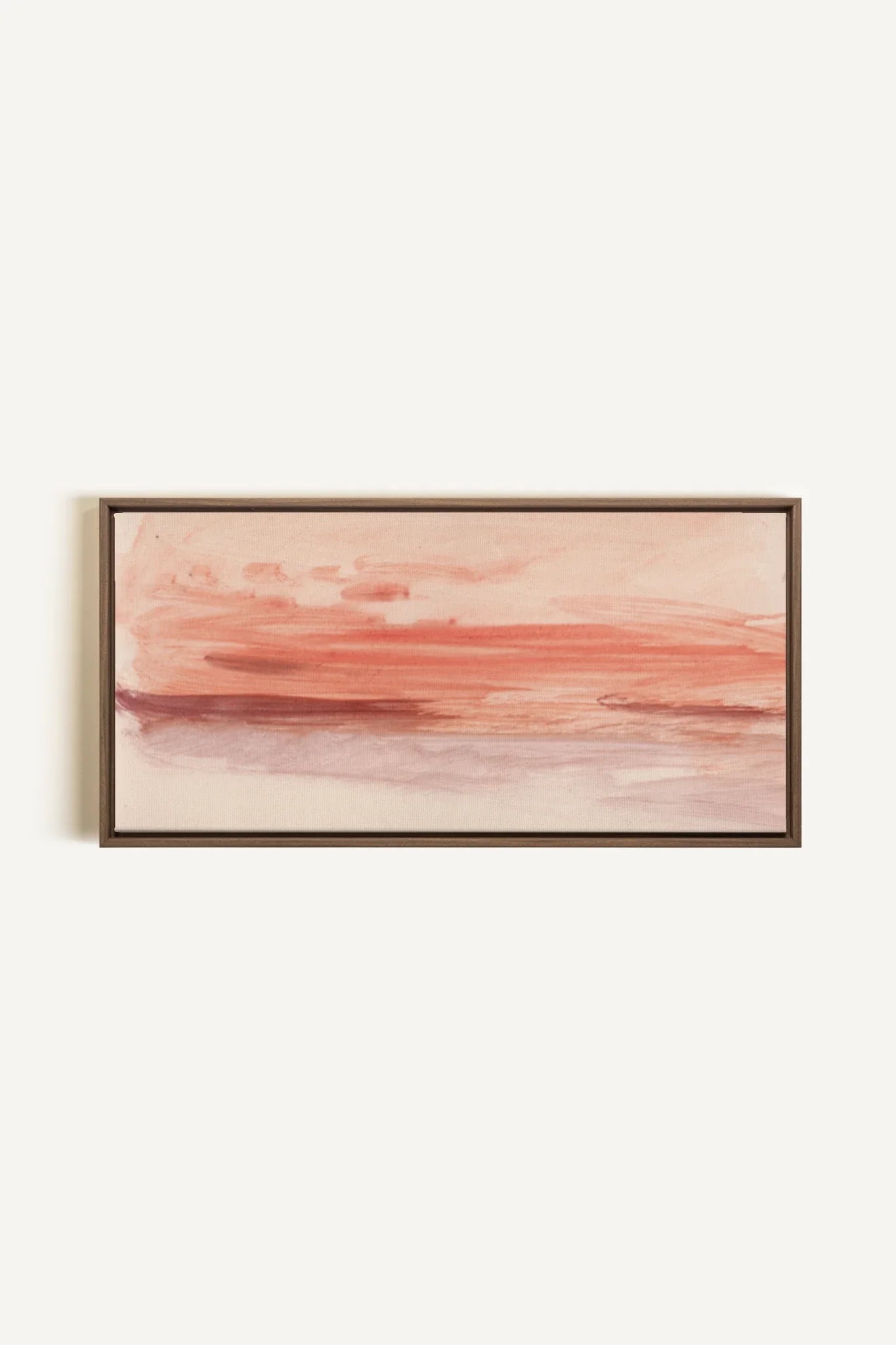 SABLE ROSÉ, Oeuvre sur toile étirée, encadré Brun Chêne