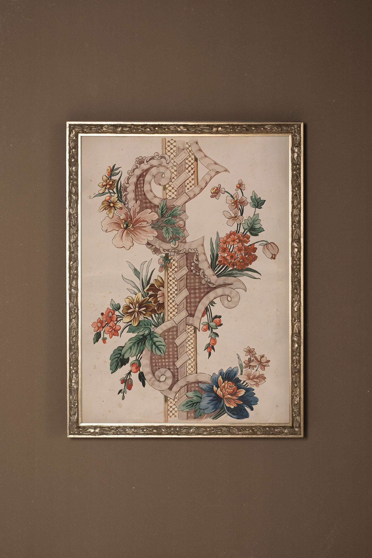 BOTANICAL SYMPHONY, VINTAGE SILVER FRAME