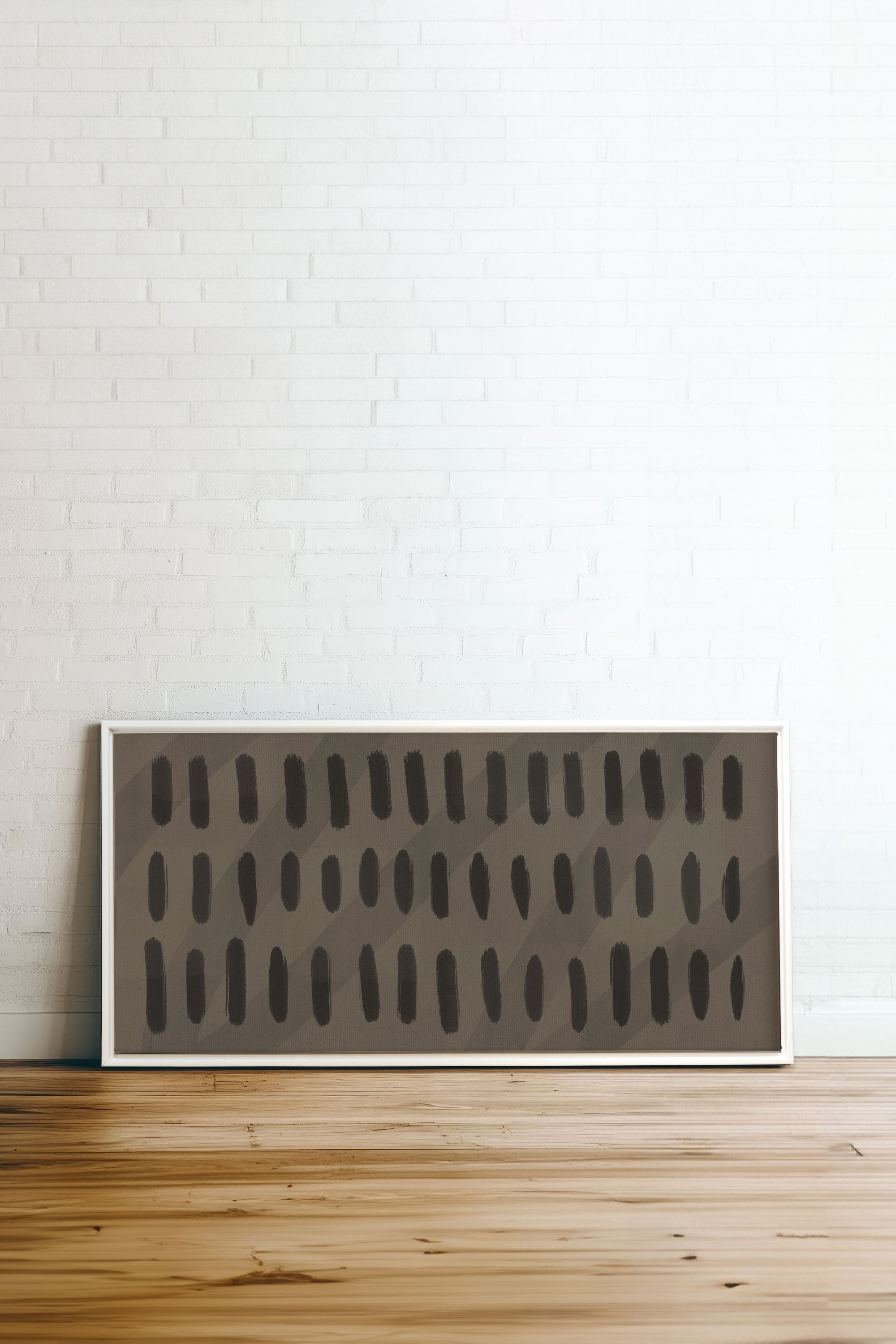 OLEKA CANVAS - SILENT BEATS, Oeuvre sur toile étirée, encadré Blanc