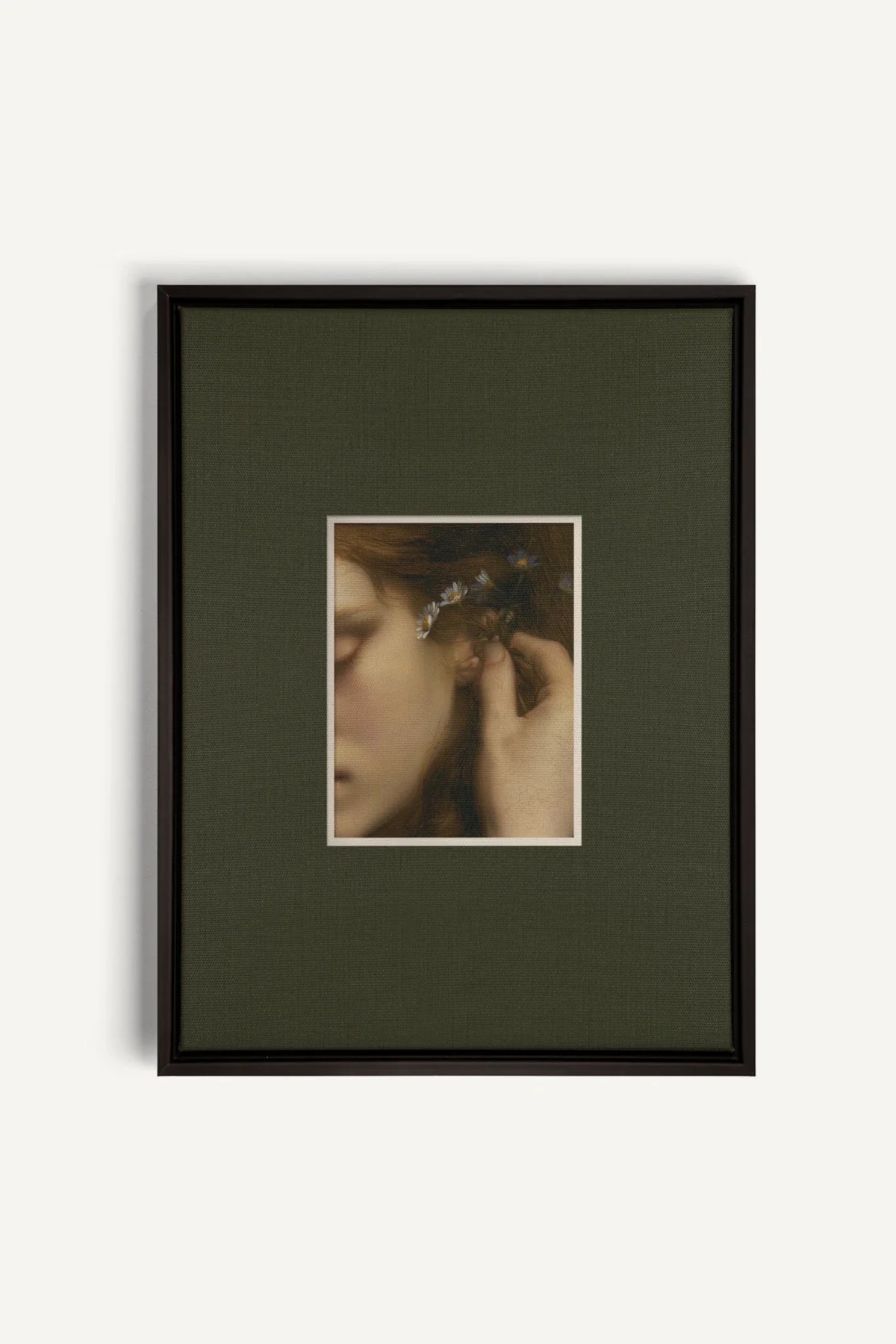LE SECRET DES FLEURS, Oeuvre sur toile étirée, encadré Noir