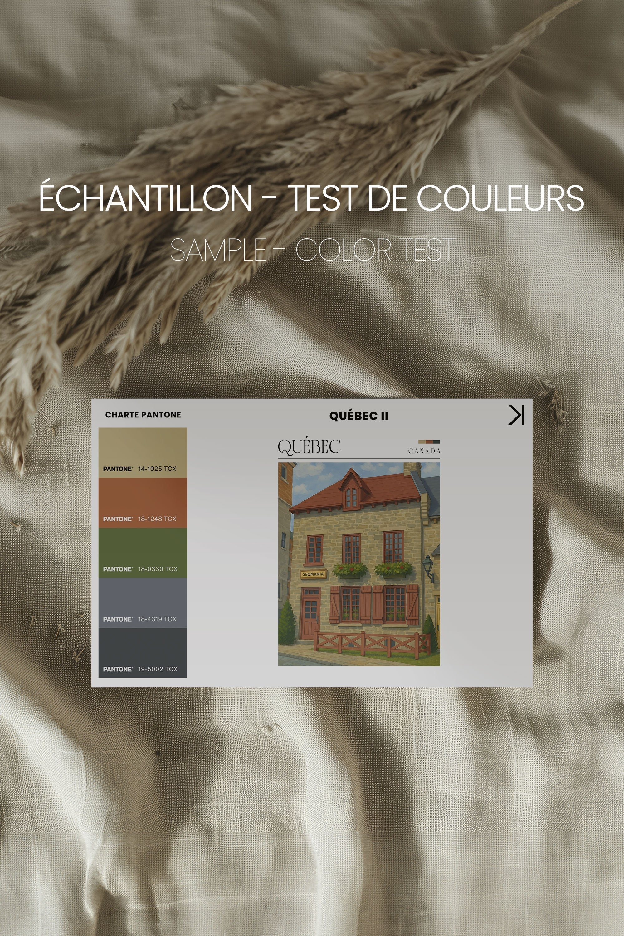OLEKA CANVAS - QUÉBEC II, Oeuvre sur toile étirée, encadré Brun Noyer