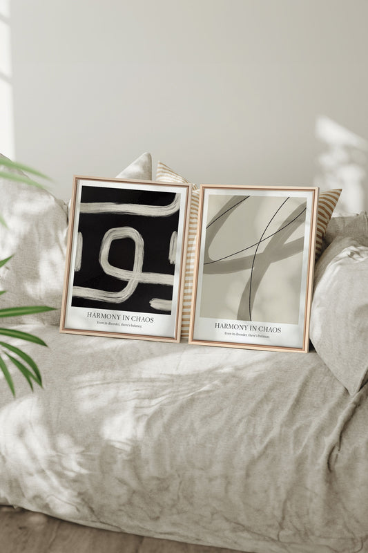 BALANCED FLOW DUO, (2 Oeuvres sur toile étirée)