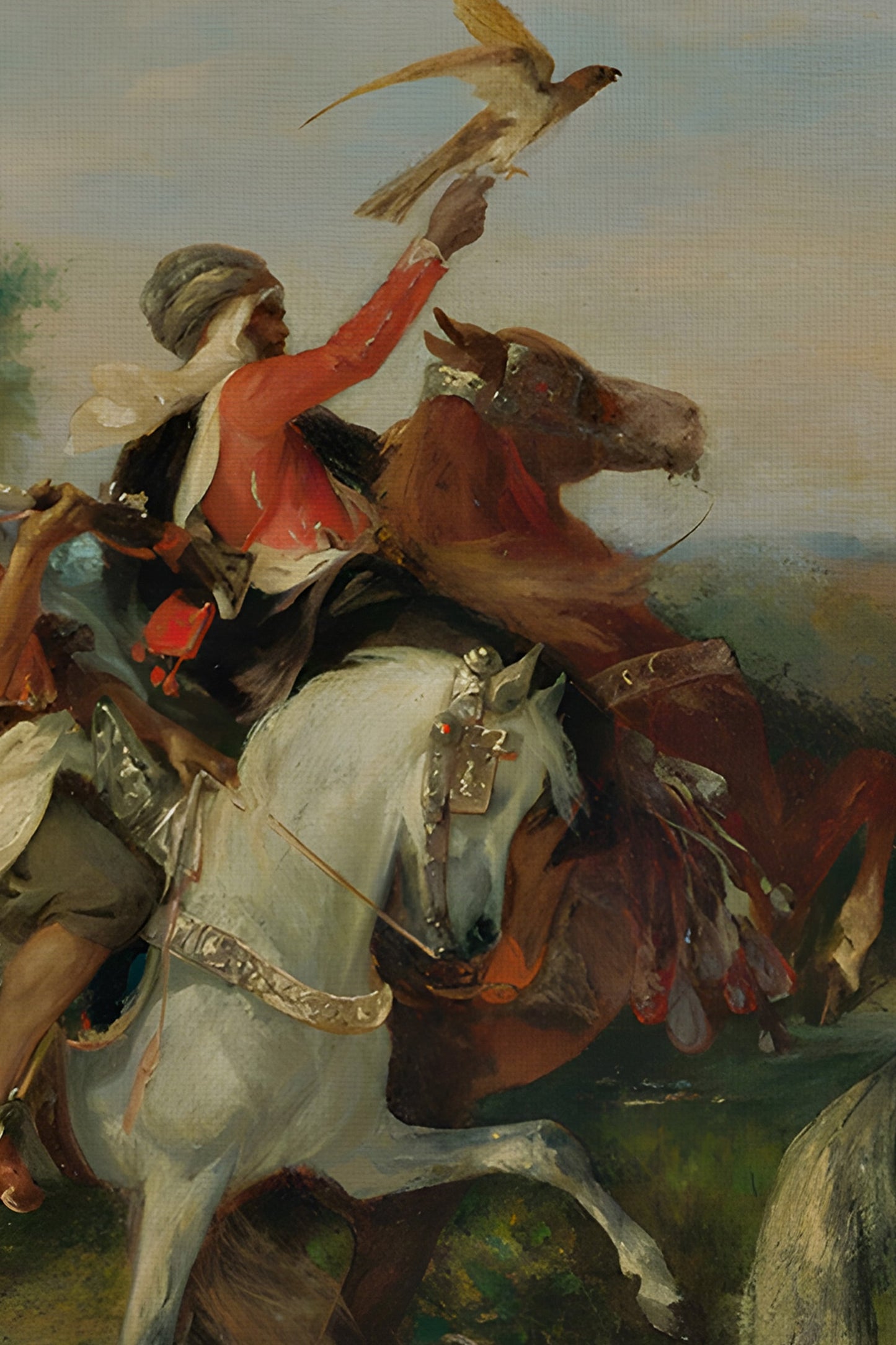 CHEVAUCHÉE D'ORIENT, CADRE VINTAGE OR