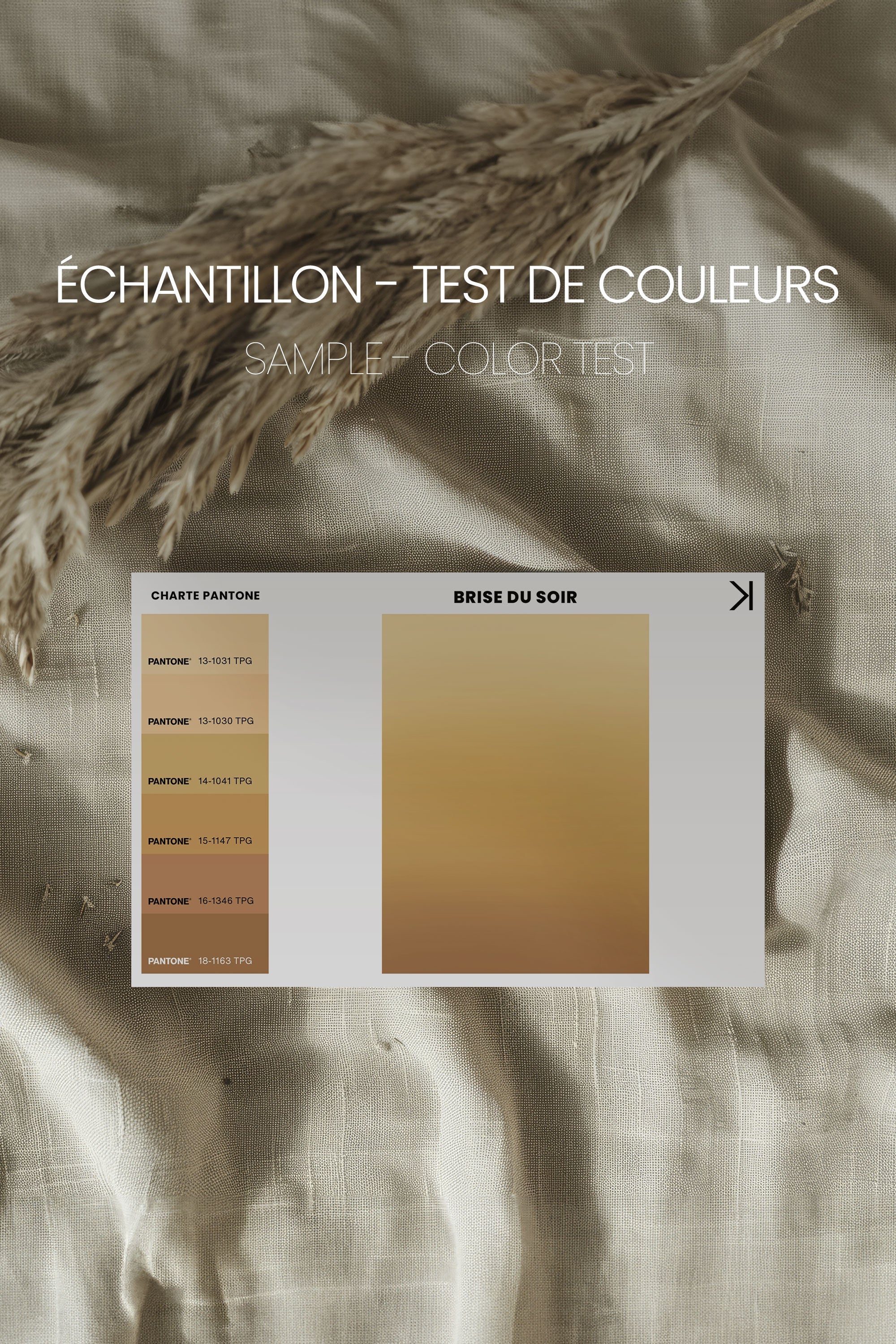 BRISE DU SOIR, Oeuvre sur toile étirée, encadré Brun Noyer