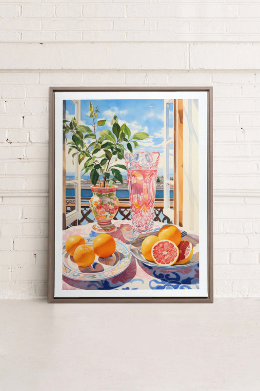 CITRUS VISTA PARADISE, Oeuvre sur toile étirée