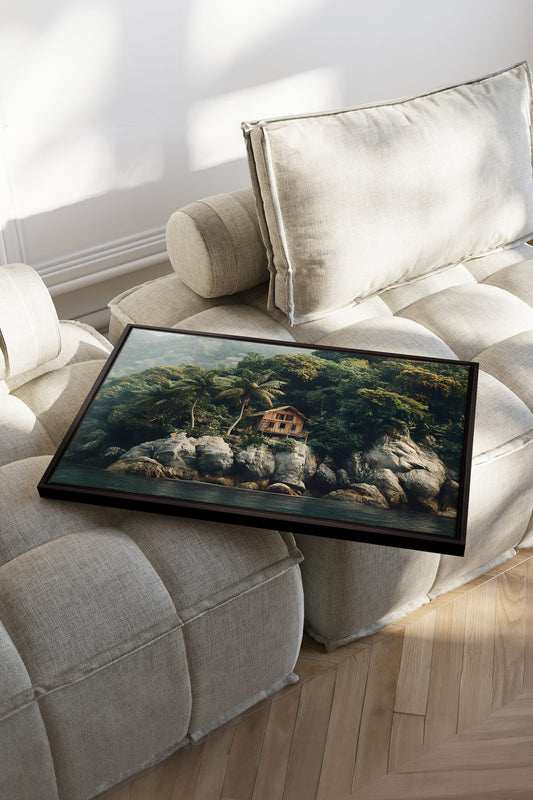 REFUGE TROPICAL, Oeuvre sur toile étirée