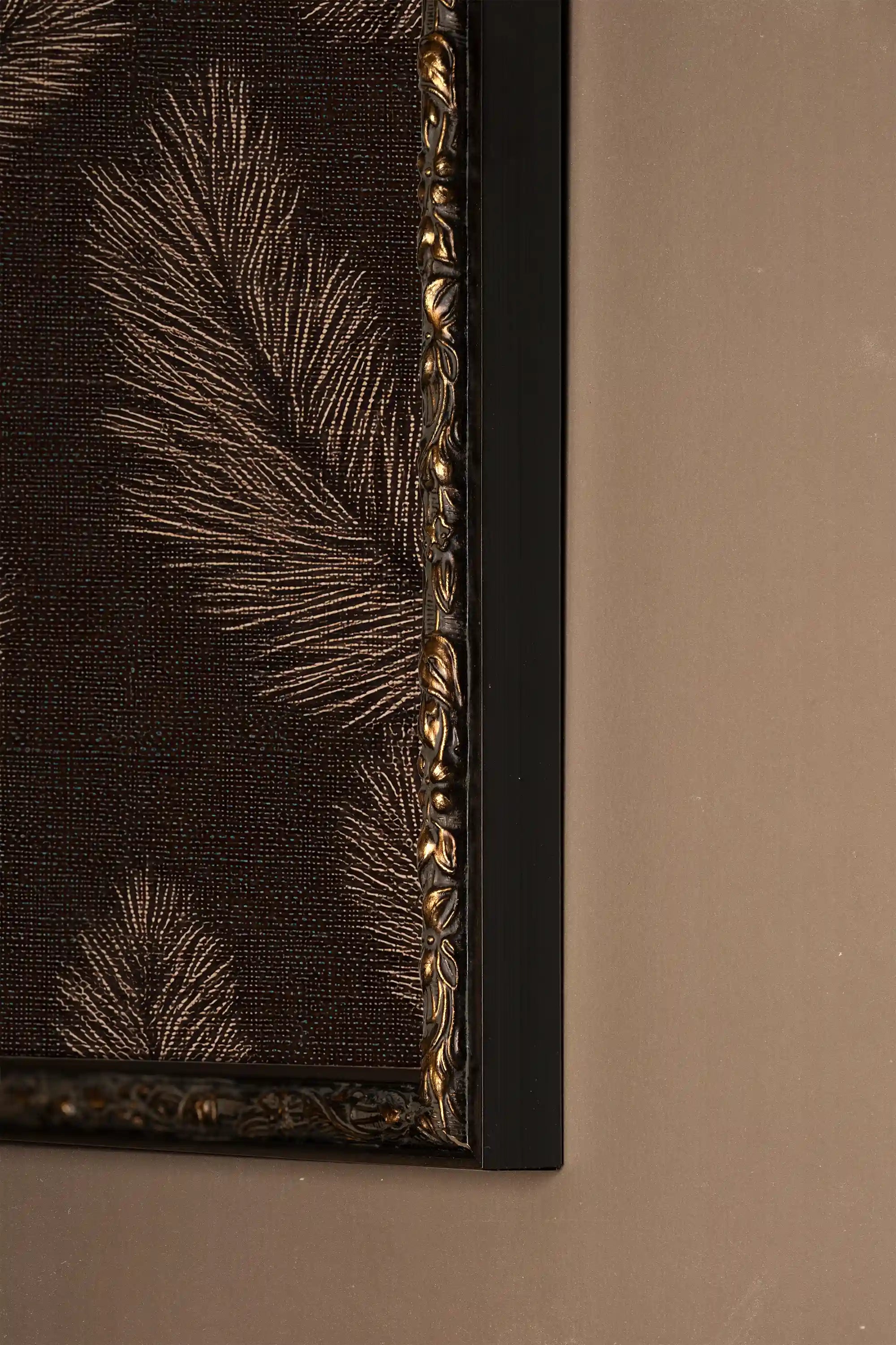 THE HEART OF THE WOOD, Artwork on Rigid Canvas, Vintage Bronze Frame