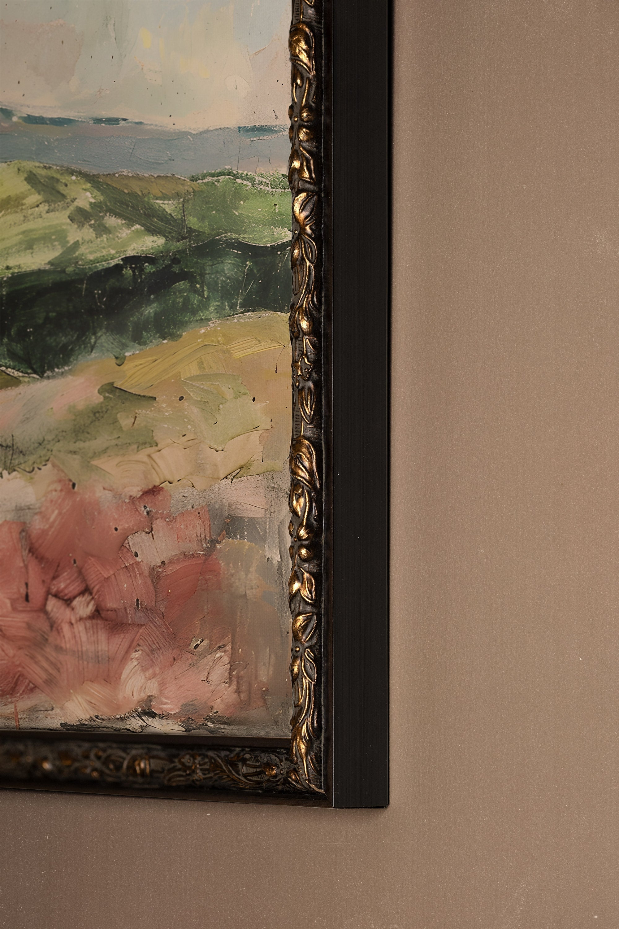 ÉCHOS DU VENT, Oeuvre sur toile rigide, encadré Vintage Bronze