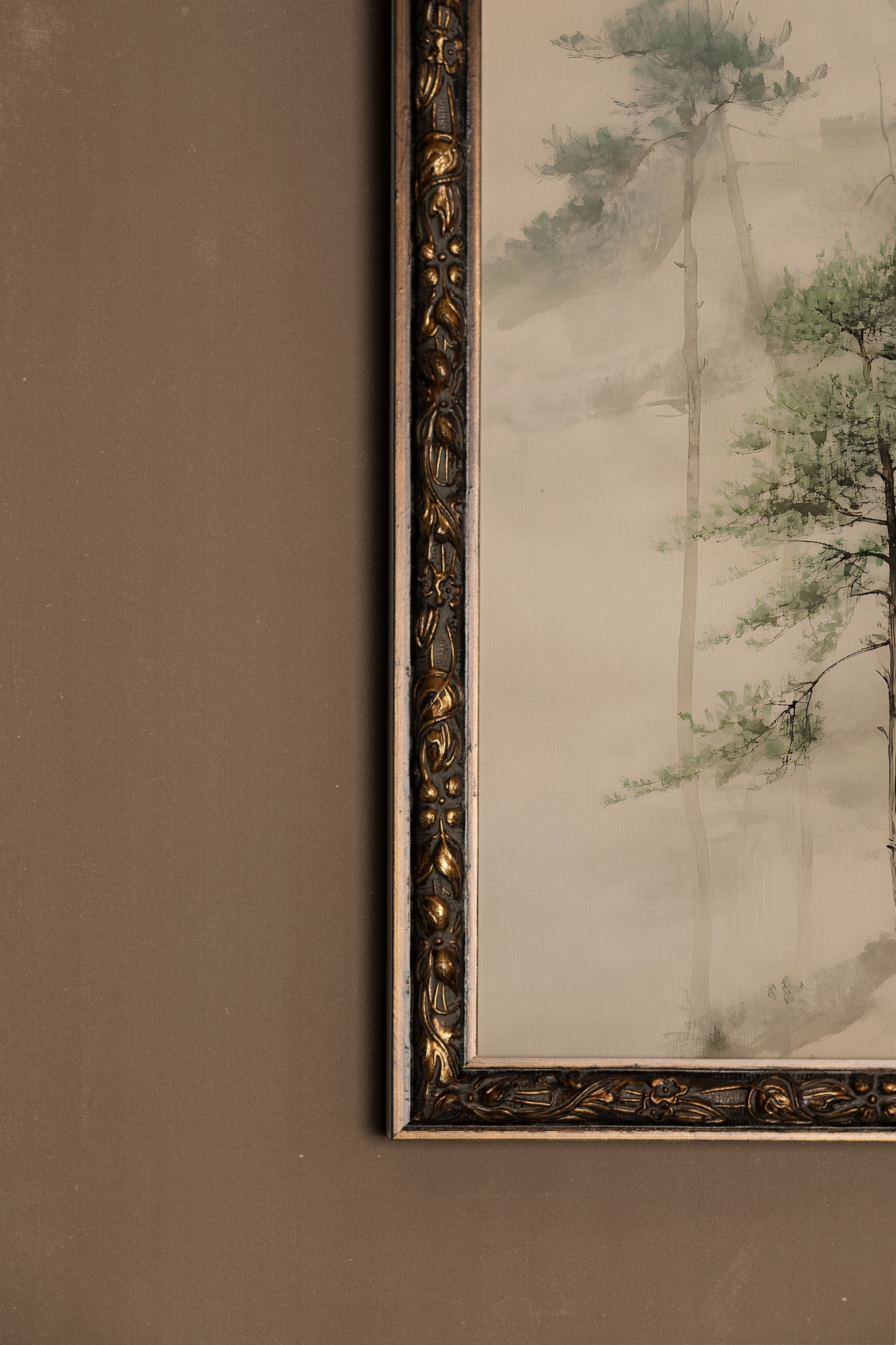 VIBRATION NATURELLE, Oeuvre sur toile rigide, encadré Vintage Bronze