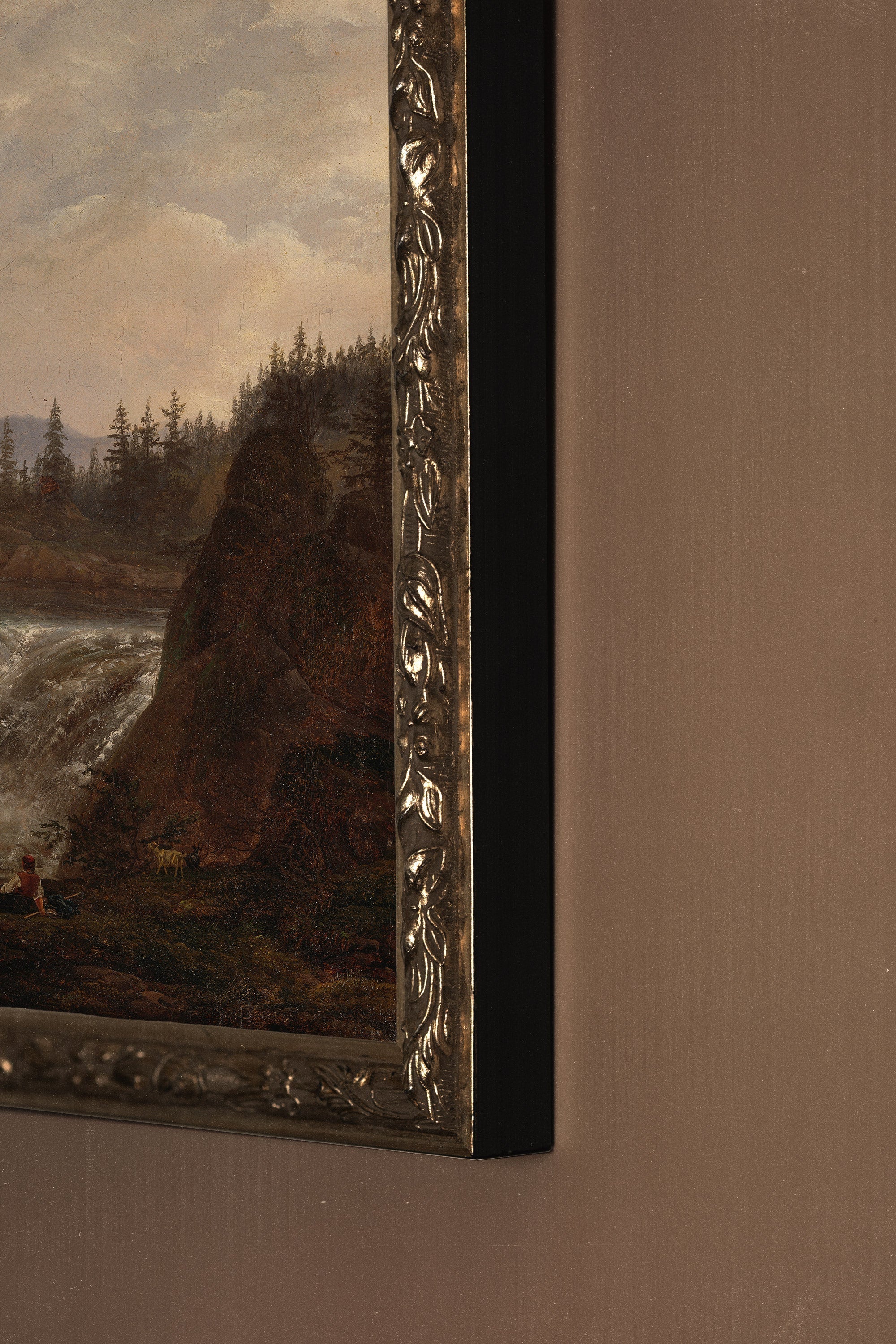 LES RIVES DU TEMPS, Oeuvre sur toile étirée, encadré Vintage Argent