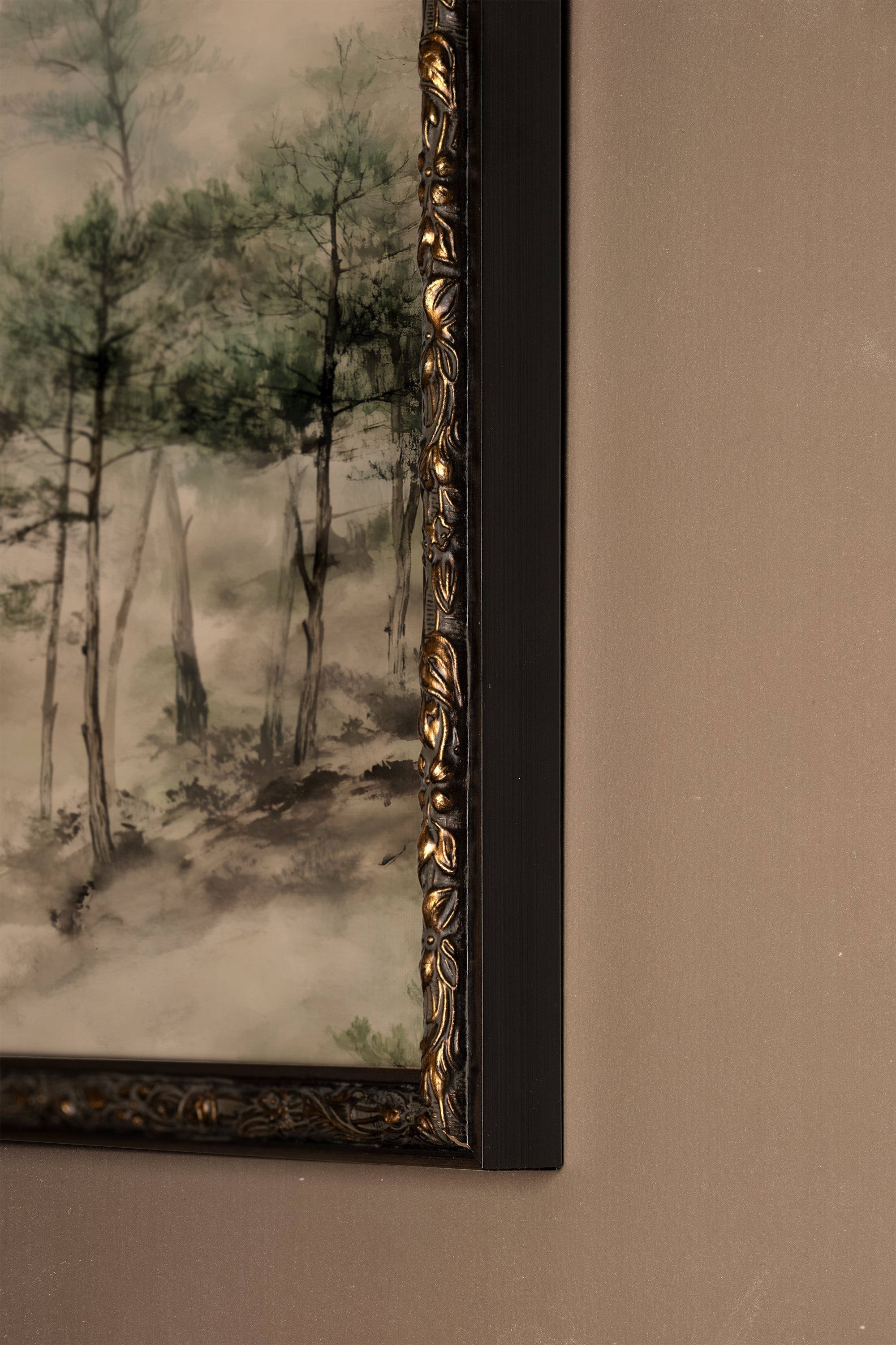 VIBRATION NATURELLE, Oeuvre sur toile rigide, encadré Vintage Bronze