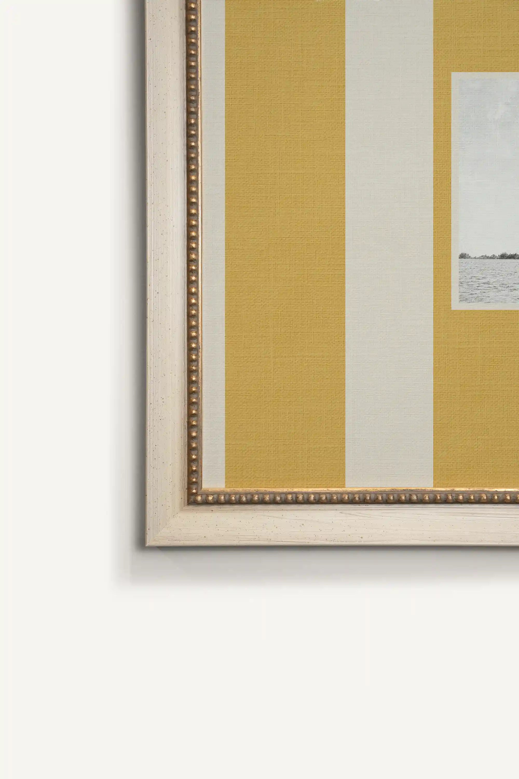 SILENCE MARIN, Artwork on rigid canvas, signature frame by Atelier Dansereau