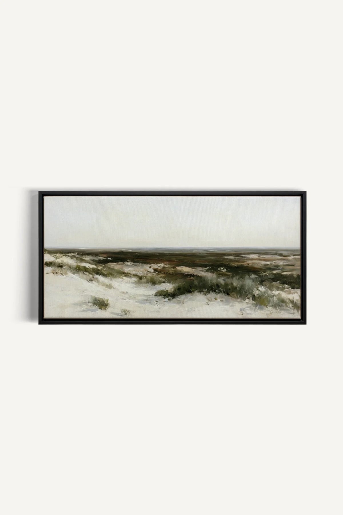 AU GRÉ DU RIVAGE, Oeuvre sur toile étirée, encadré Noir