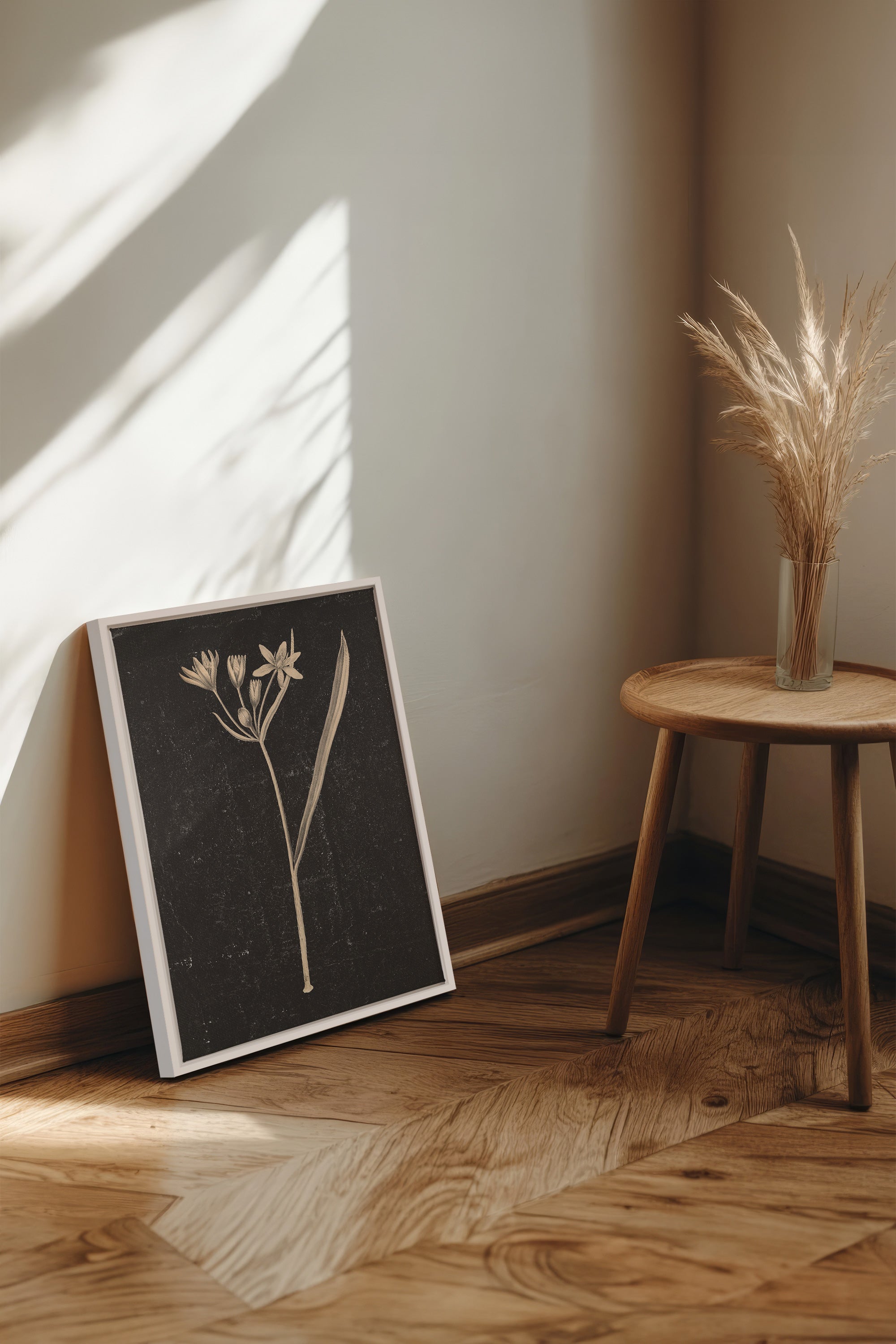 PRESSED MEMORIES, Oeuvre sur toile étirée, encadré Blanc
