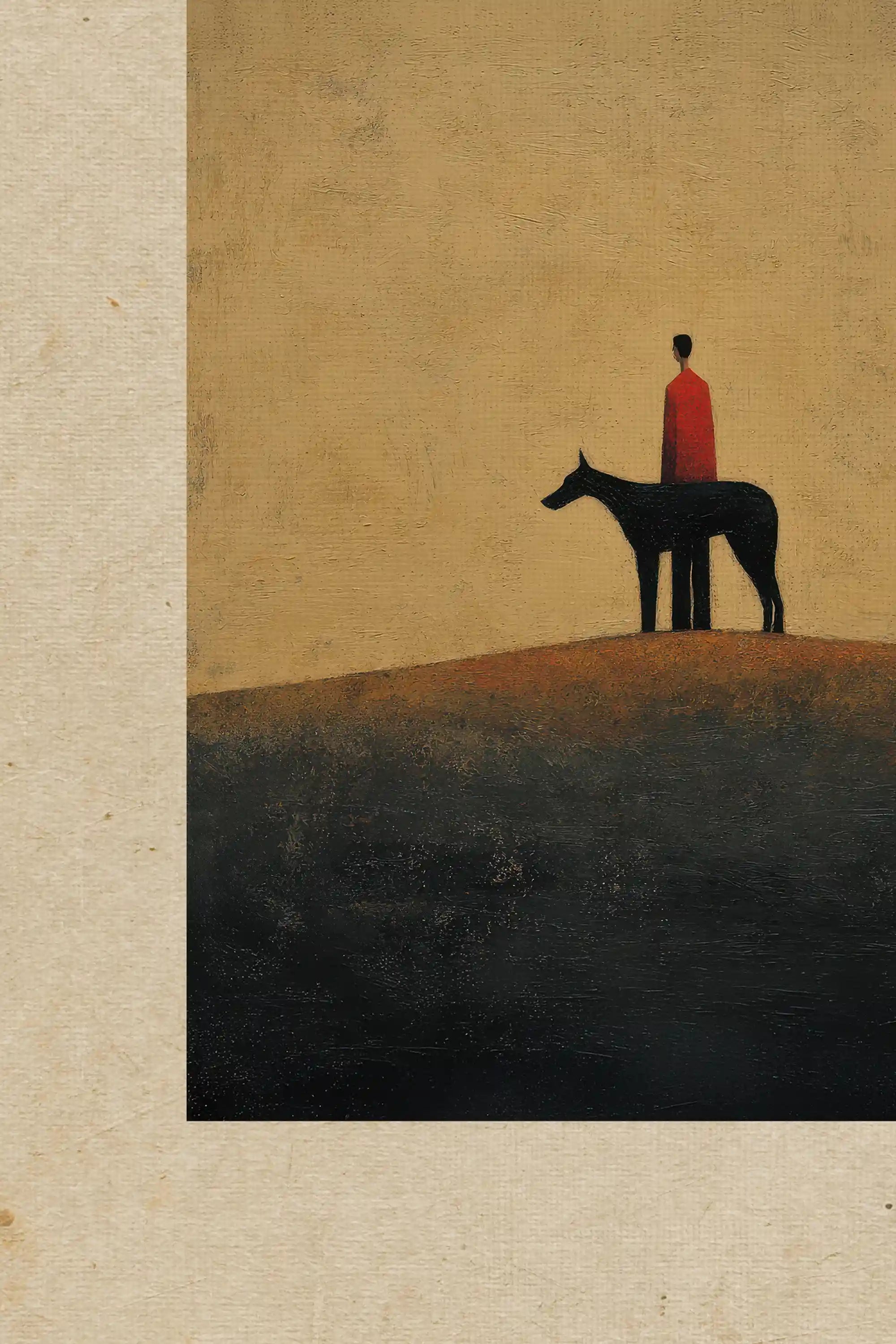 BOUND IN SILENCE, Artwork on rigid canvas, signature frame by Atelier Dansereau