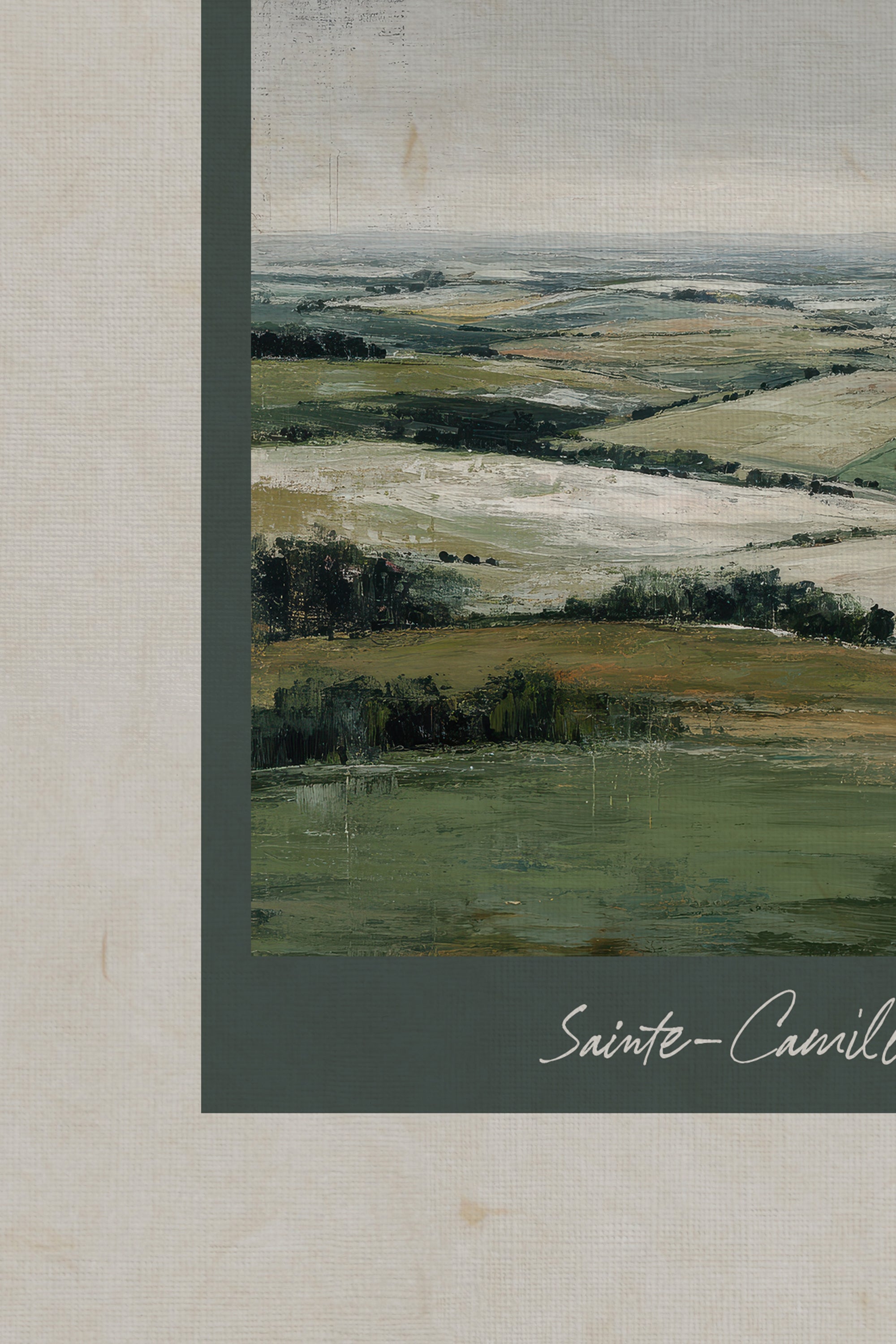 SAINTE-CAMILLE, Oeuvre sur toile rigide, encadré Vintage Or