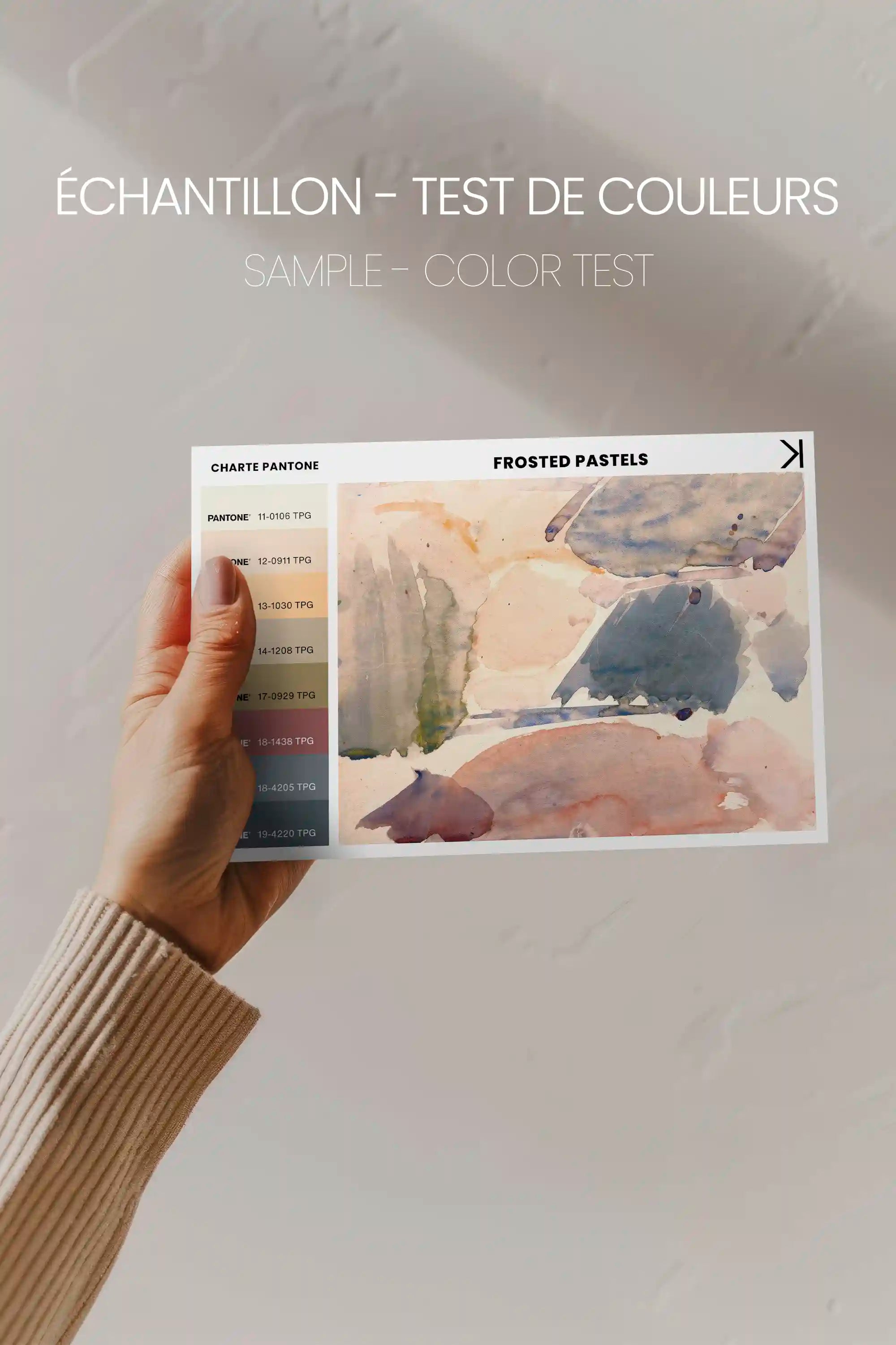 FROSTED PASTELS, Oeuvre sur toile étirée, encadré Naturel Clair