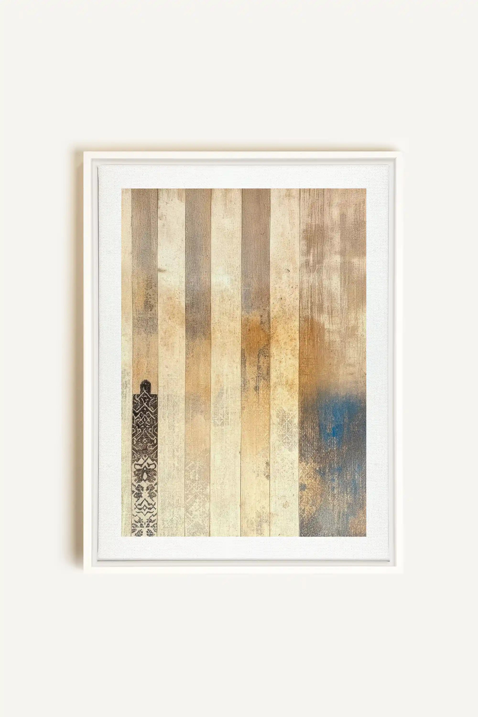 ARTISAN PATINA, Oeuvre sur toile étirée, encadré Blanc