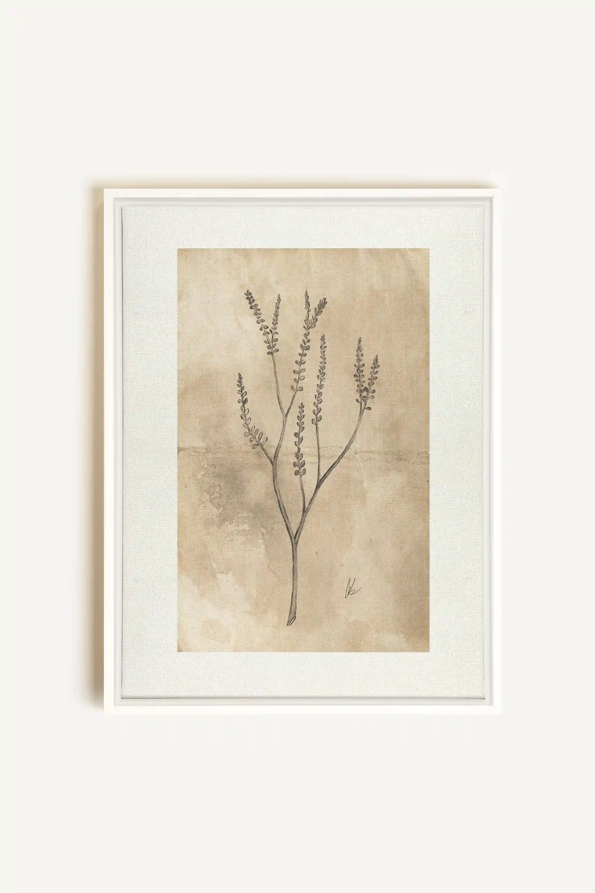 BLOOMING FLOWER II, Artwork on stretched canvas, framed in white