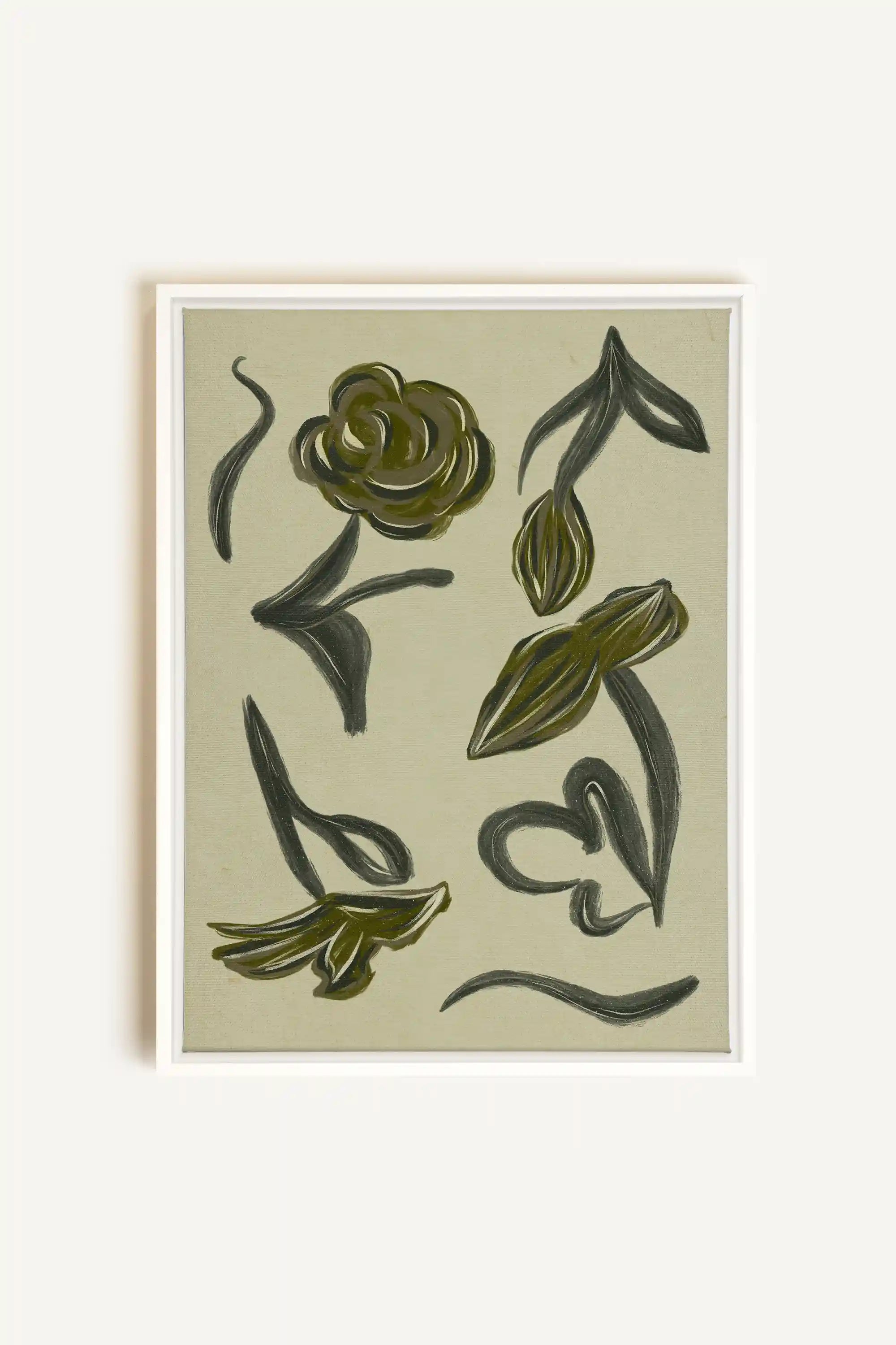 BOTANIC RELIC, Oeuvre sur toile étirée, encadré Blanc