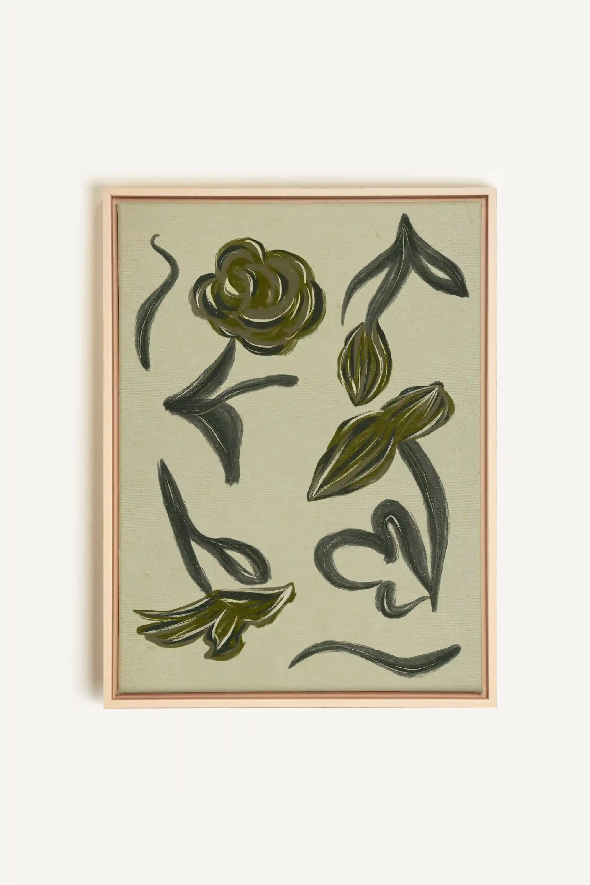 BOTANIC RELIC, Oeuvre sur toile étirée, encadré Naturel Clair