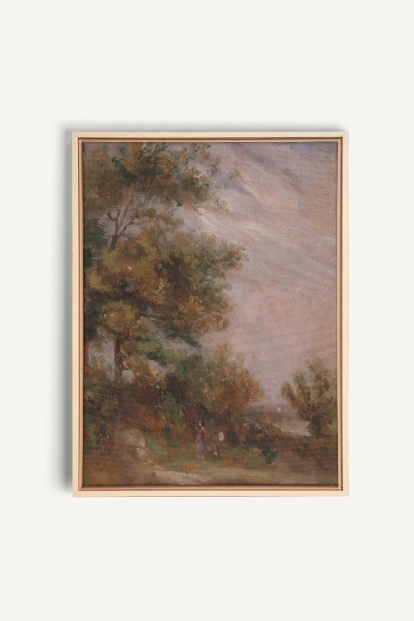 BLUSH SKY GROVE, Oeuvre sur toile étirée, encadré Naturel Clair
