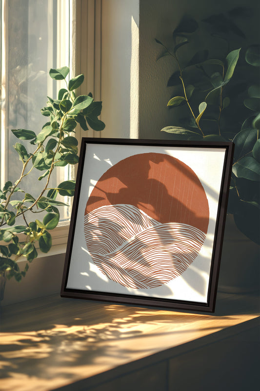 EARTH WAVES, Oeuvre sur toile étirée