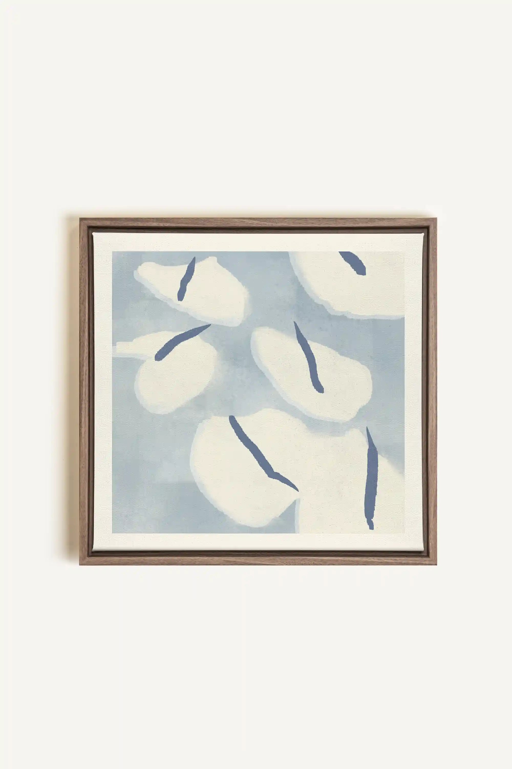 COTON MARINE, Artwork on stretched canvas, framed in Brown Oak