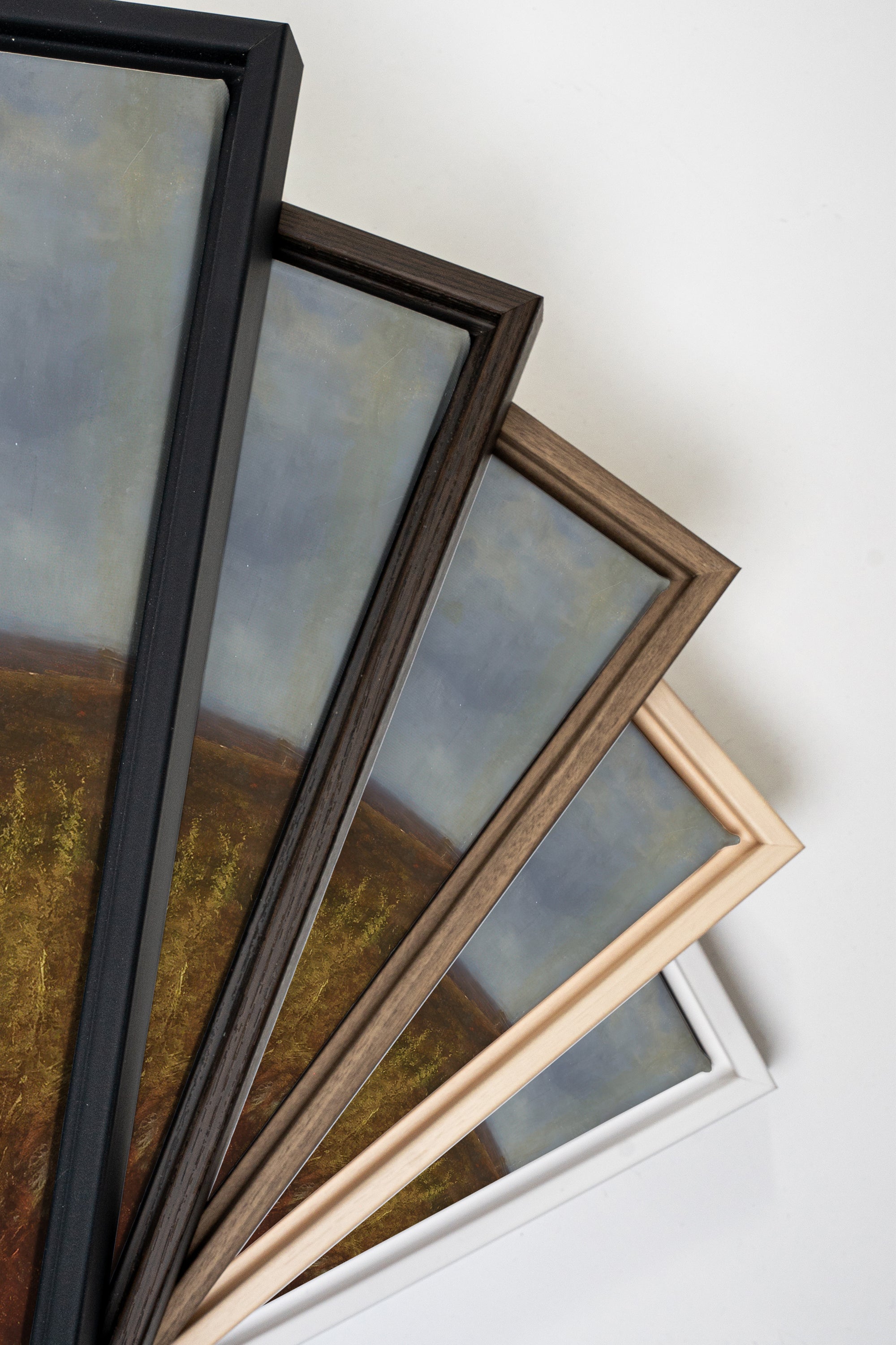 COUNTRYSIDE GLOW, Oeuvre sur toile étirée, encadré Brun Chêne