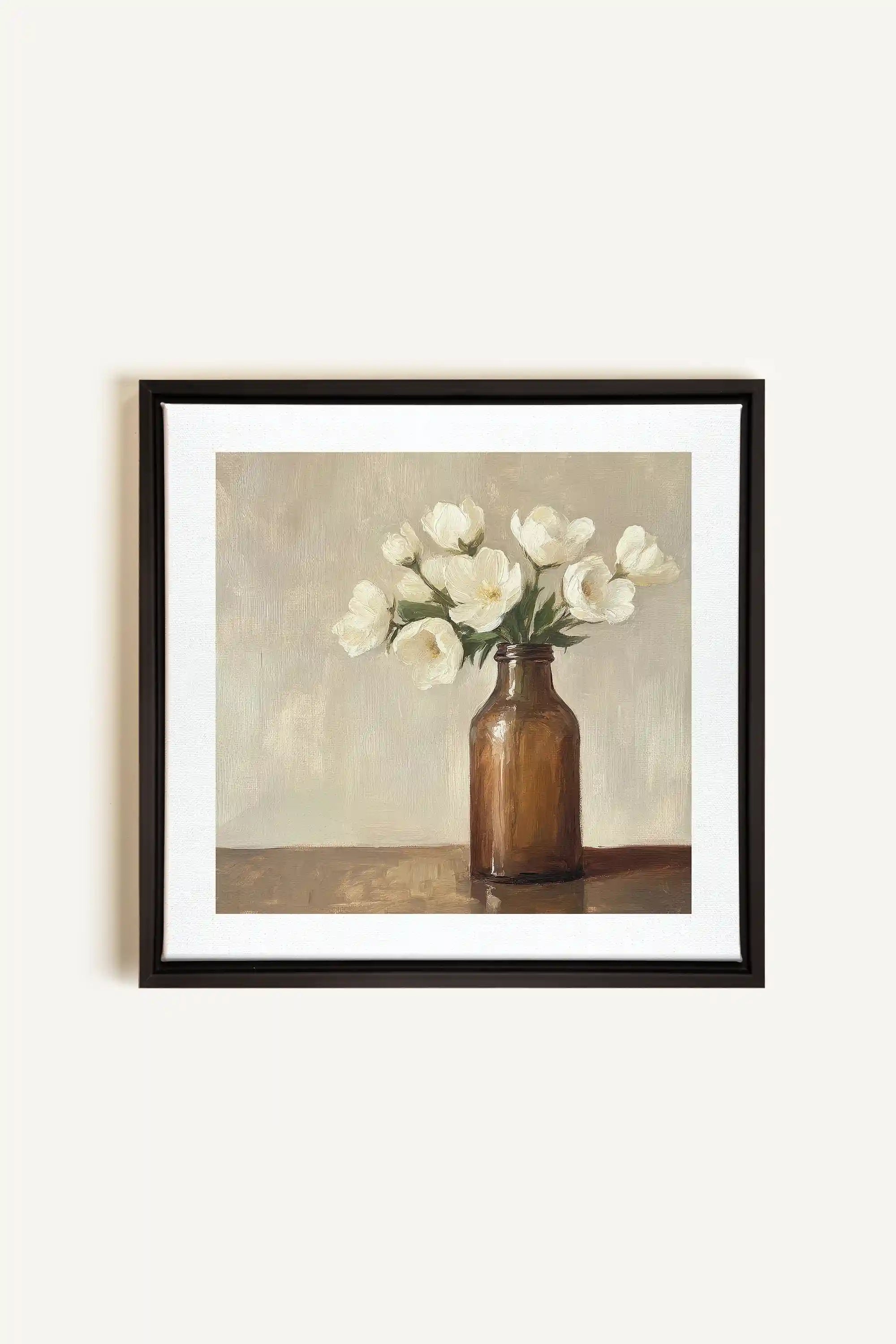 DOUCEUR FANÉE, Artwork on stretched canvas, framed in black