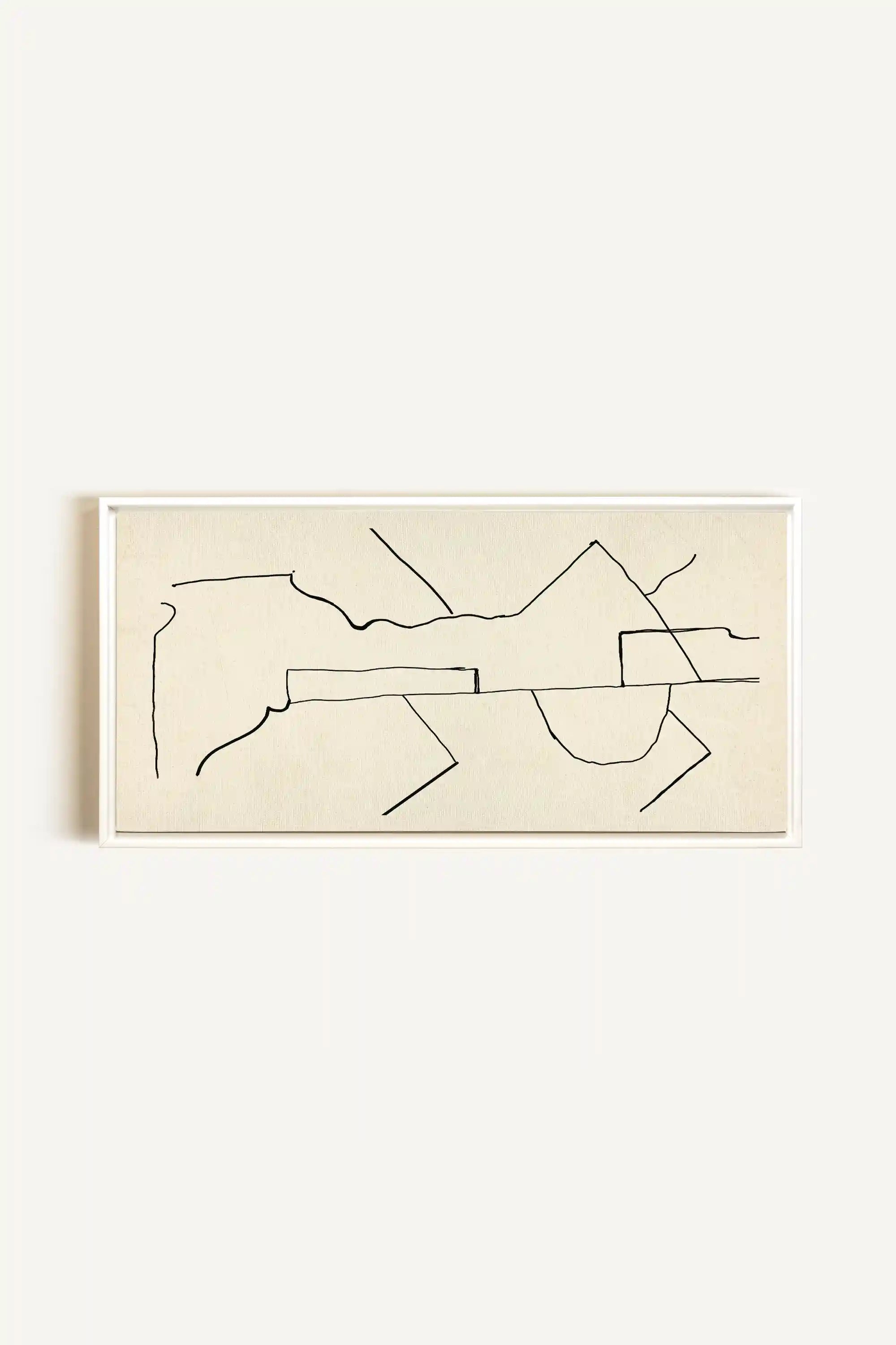 DRIFT MAP, Oeuvre sur toile étirée, encadré Blanc