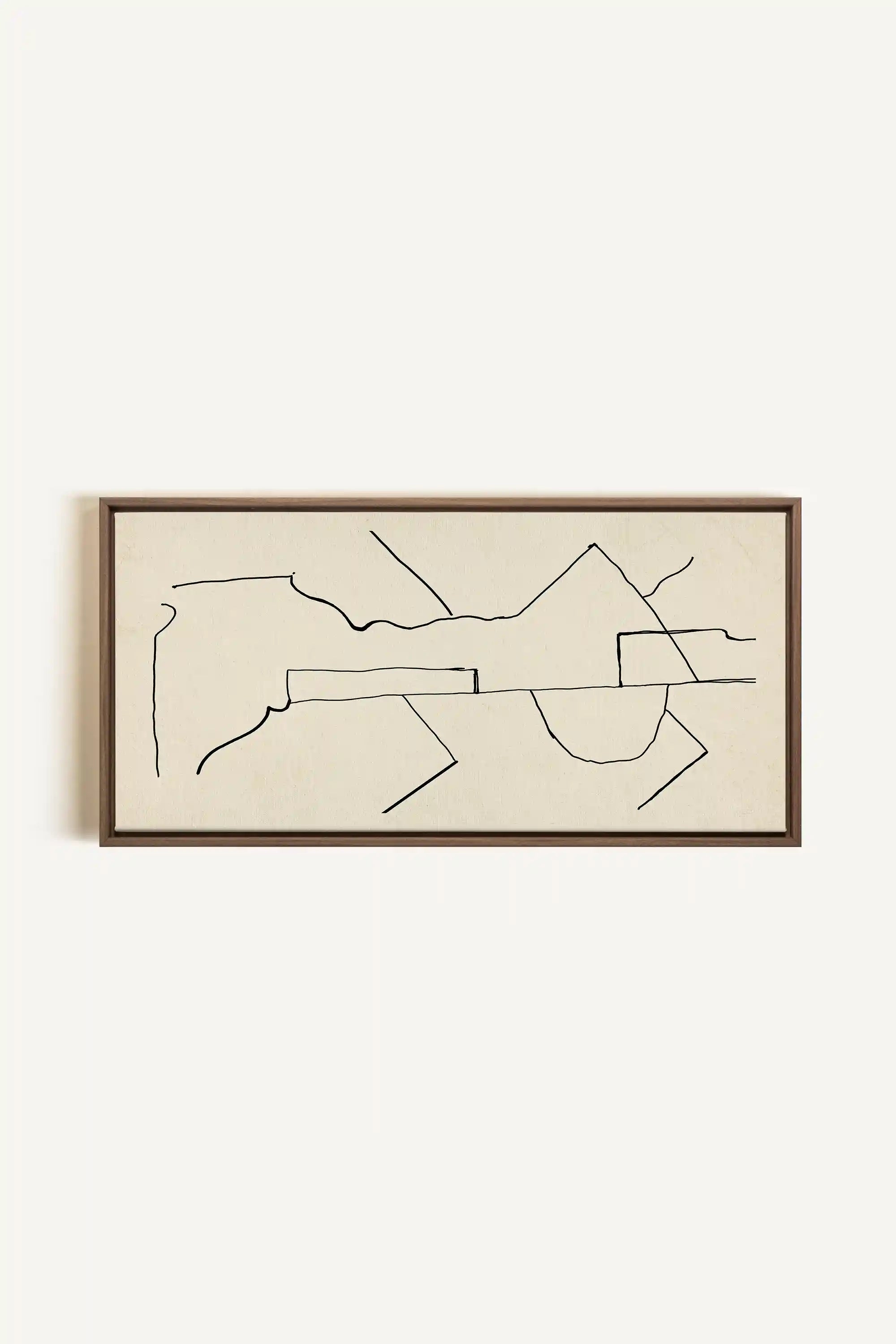 DRIFT MAP, Work on stretched canvas, framed Oak Brown