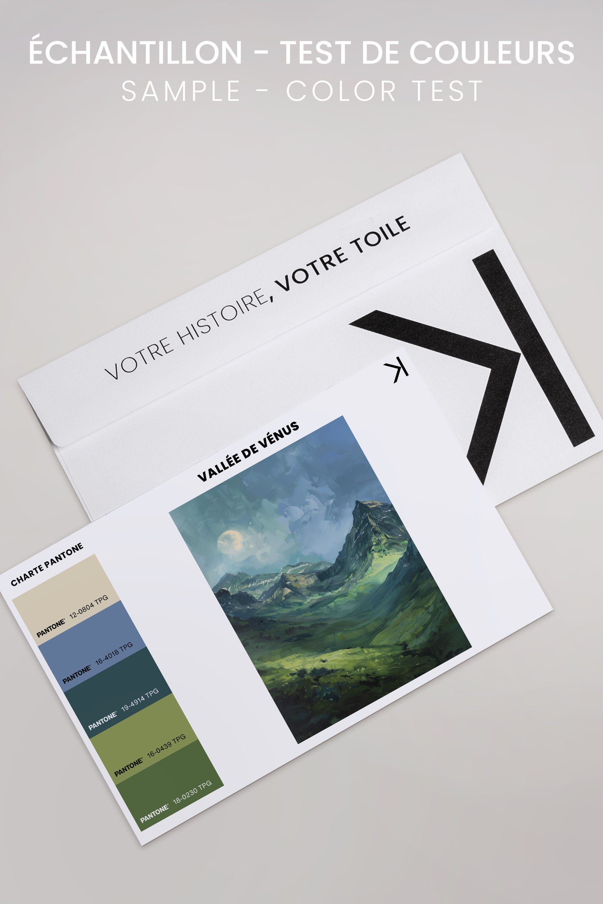 OLEKA CANVAS - VALLÉE DE VÉNUS, Oeuvre sur toile étirée, encadré Brun Chêne