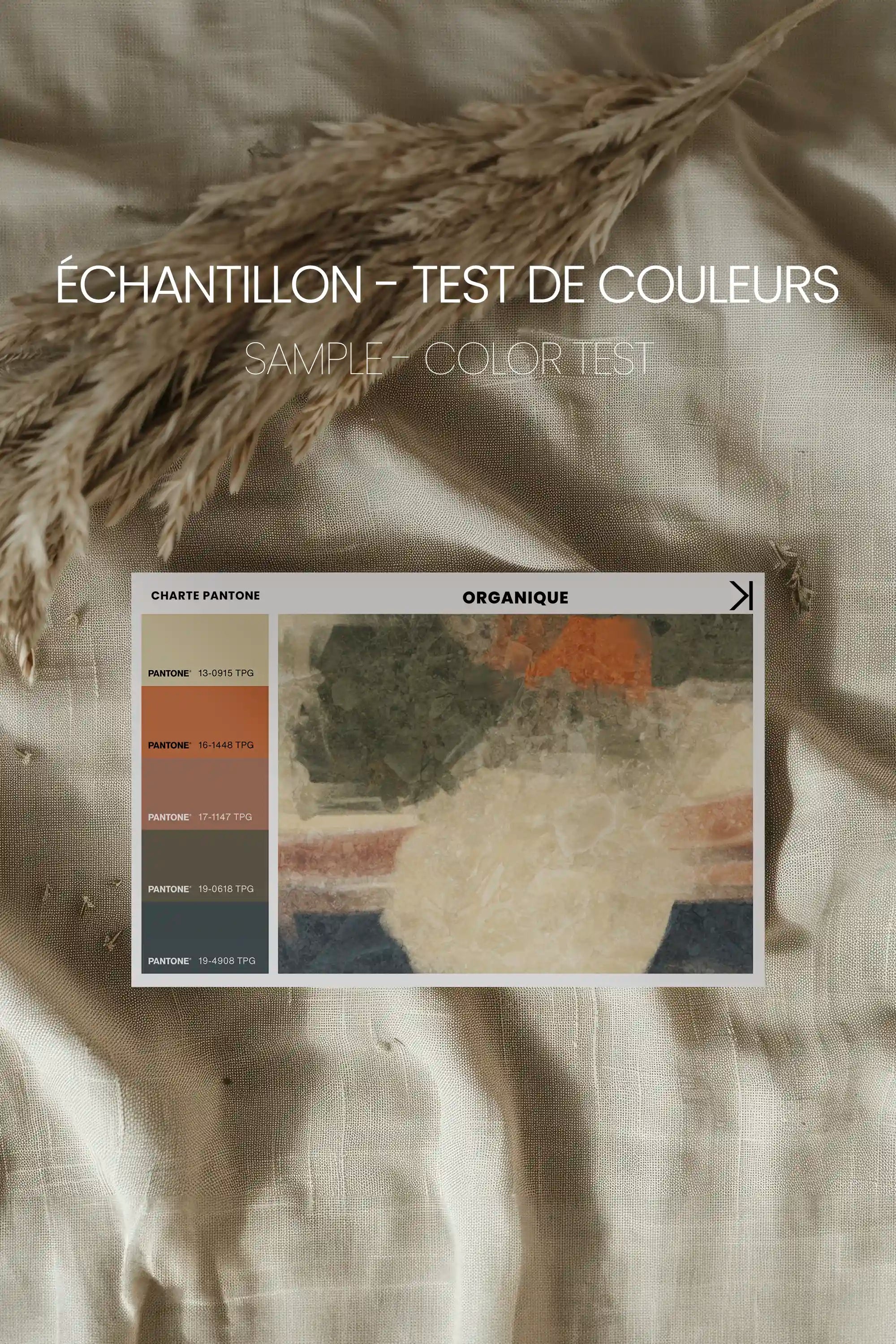 ORGANIQUE, Oeuvre sur toile étirée, encadré Blanc