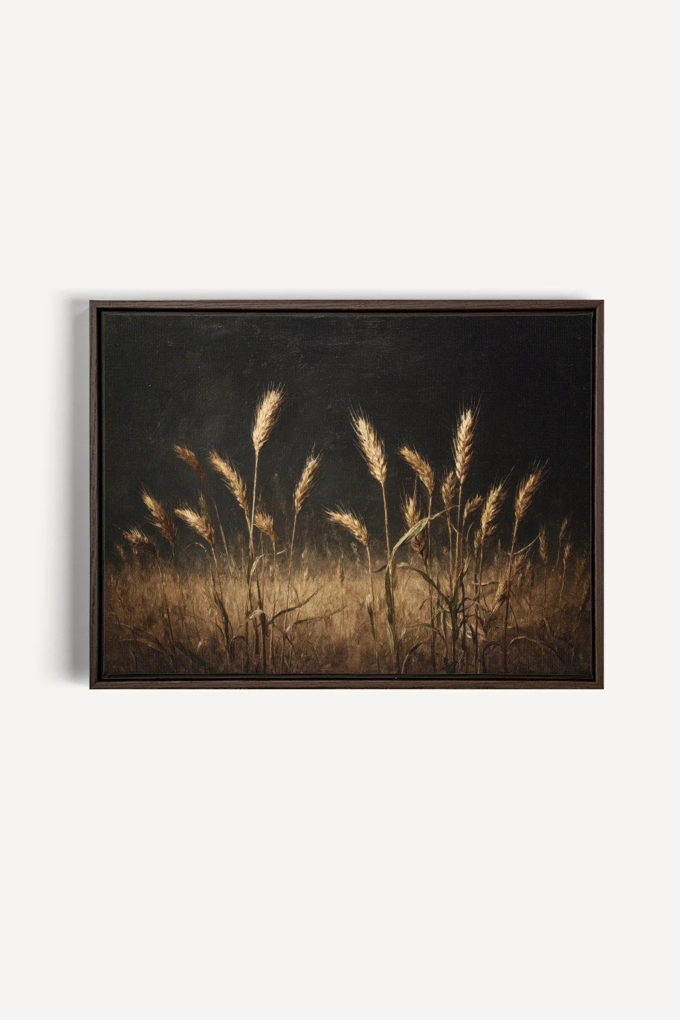 TWILIGHT FIELDS, Oeuvre sur toile étirée, encadré Brun Noyer