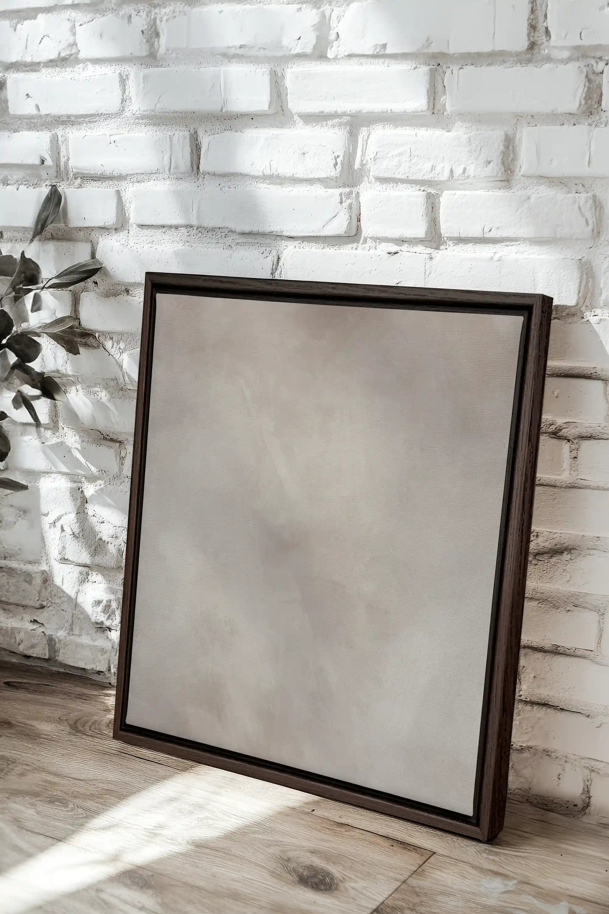 HAZES, Artwork on stretched canvas, framed in Walnut Brown