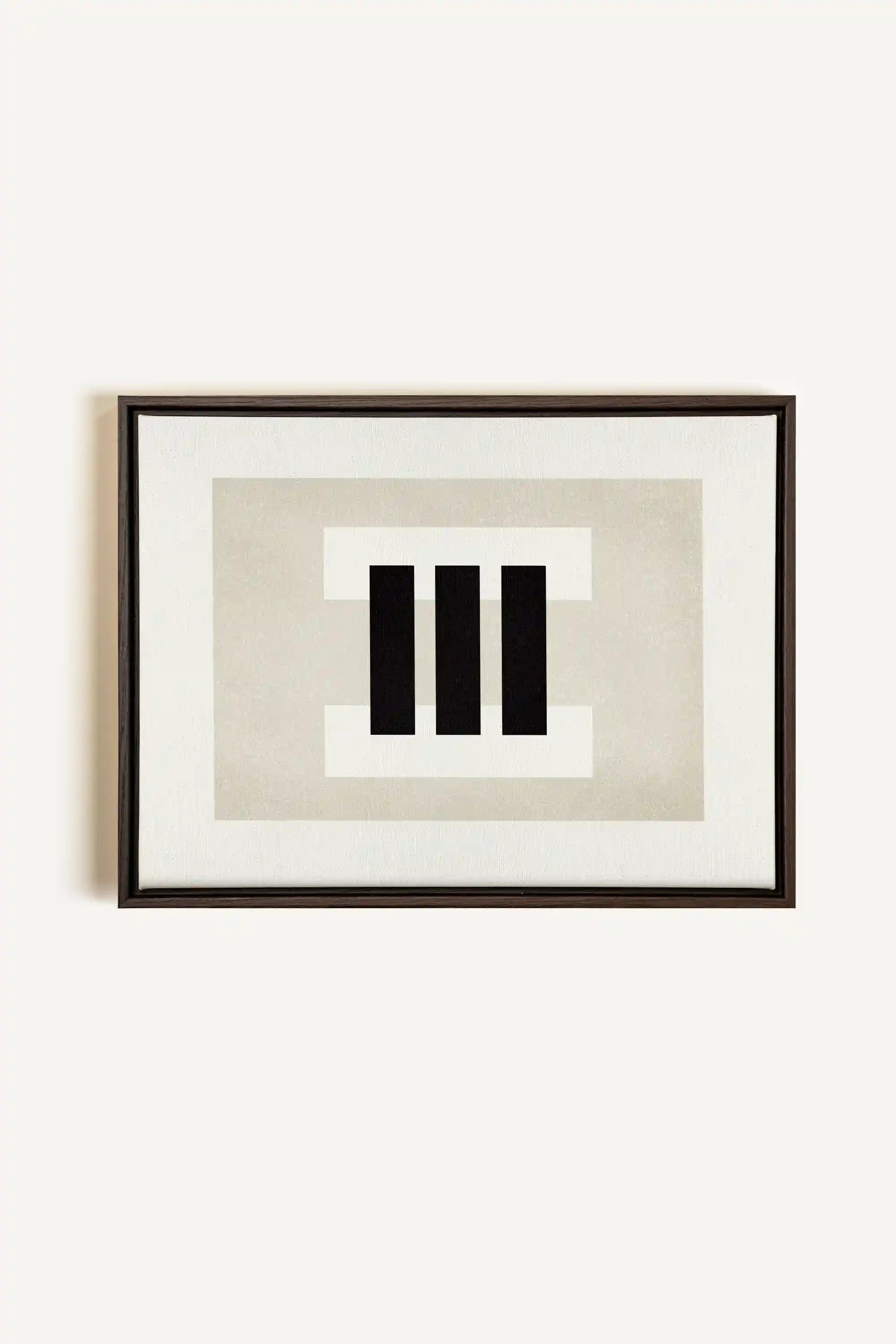 LINEWORK, Artwork on stretched canvas, framed in Walnut Brown