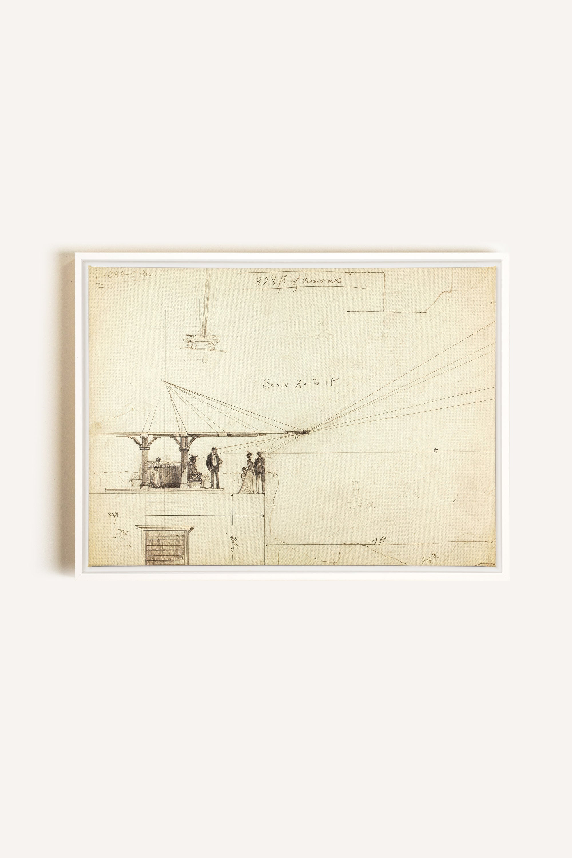 MEASURED MINDS, Artwork on stretched canvas, framed in white