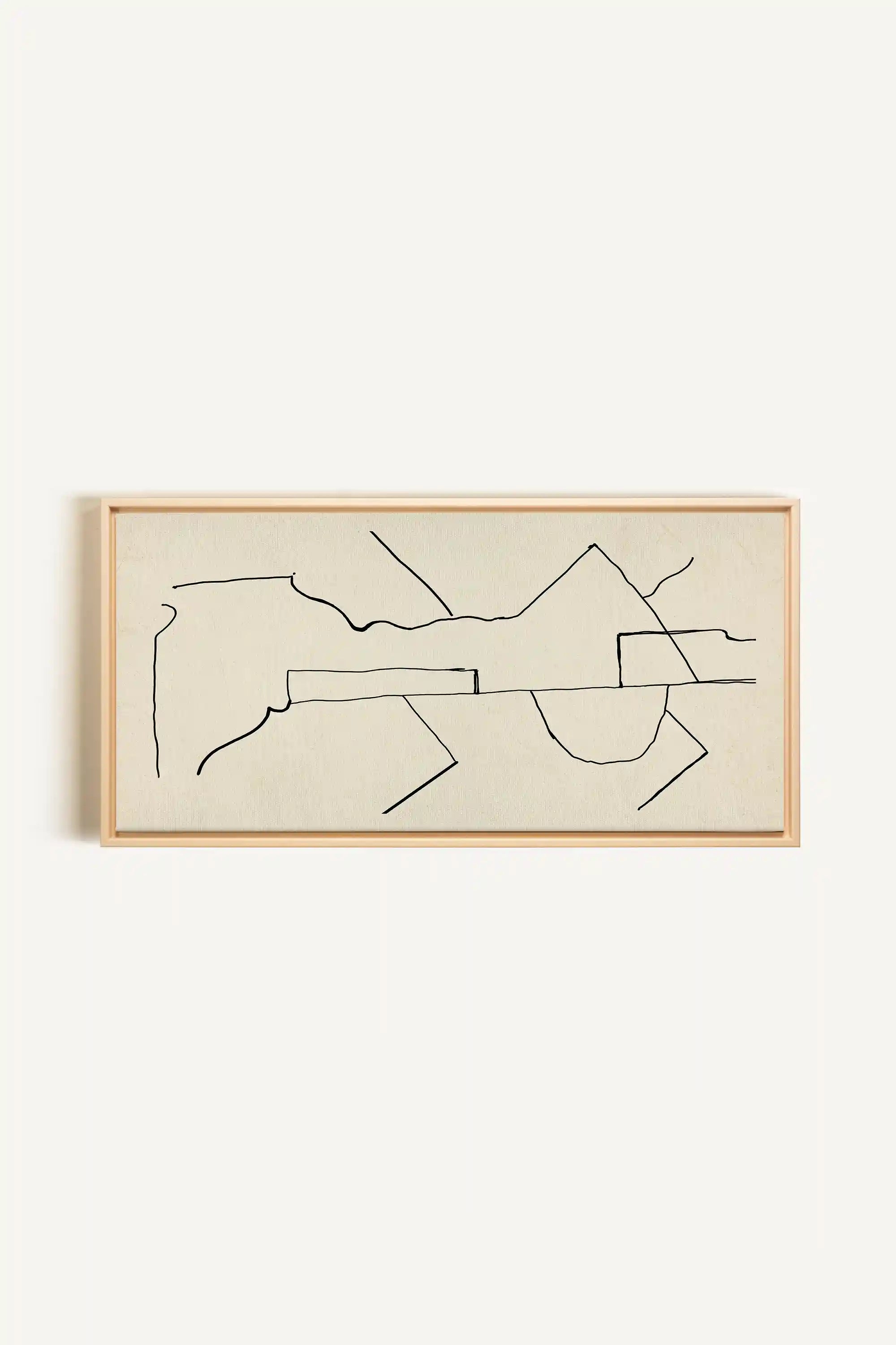 DRIFT MAP, Oeuvre sur toile étirée, encadré Naturel Clair