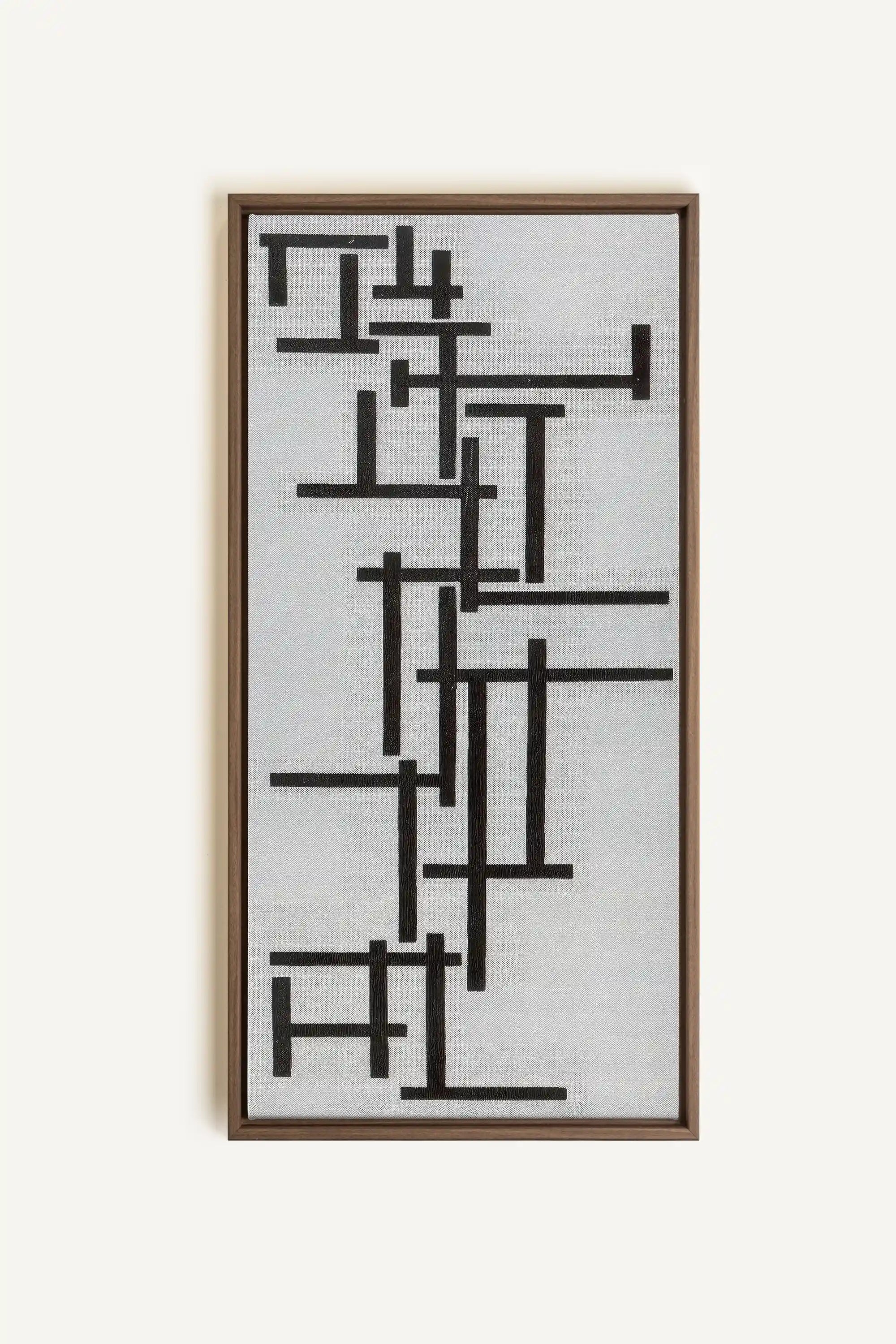 NOIR CONSCIENT, Oeuvre sur toile étirée, encadré Brun Chêne