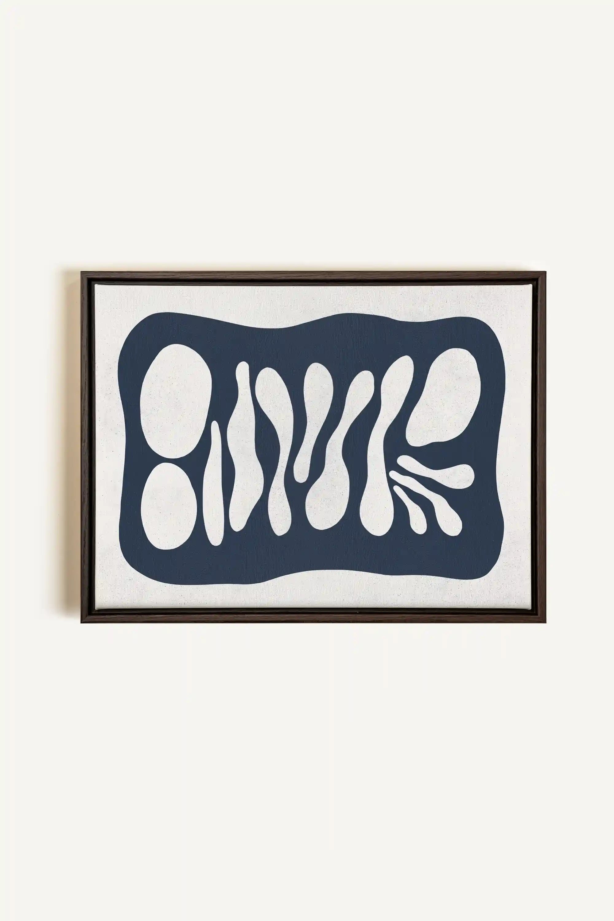 ONDE CRÉATIVE, Oeuvre sur toile étirée, encadré Brun Noyer