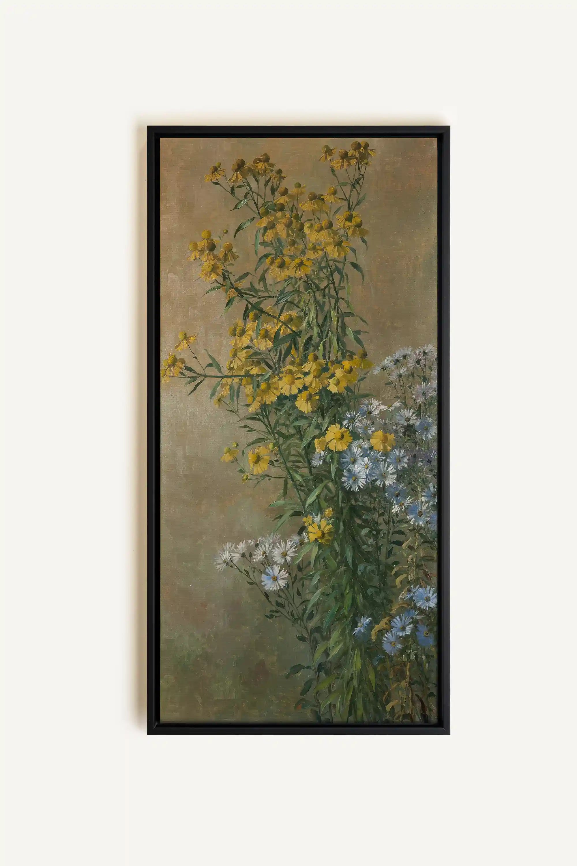 OR DES CHAMPS, Oeuvre sur toile étirée, encadré Noir