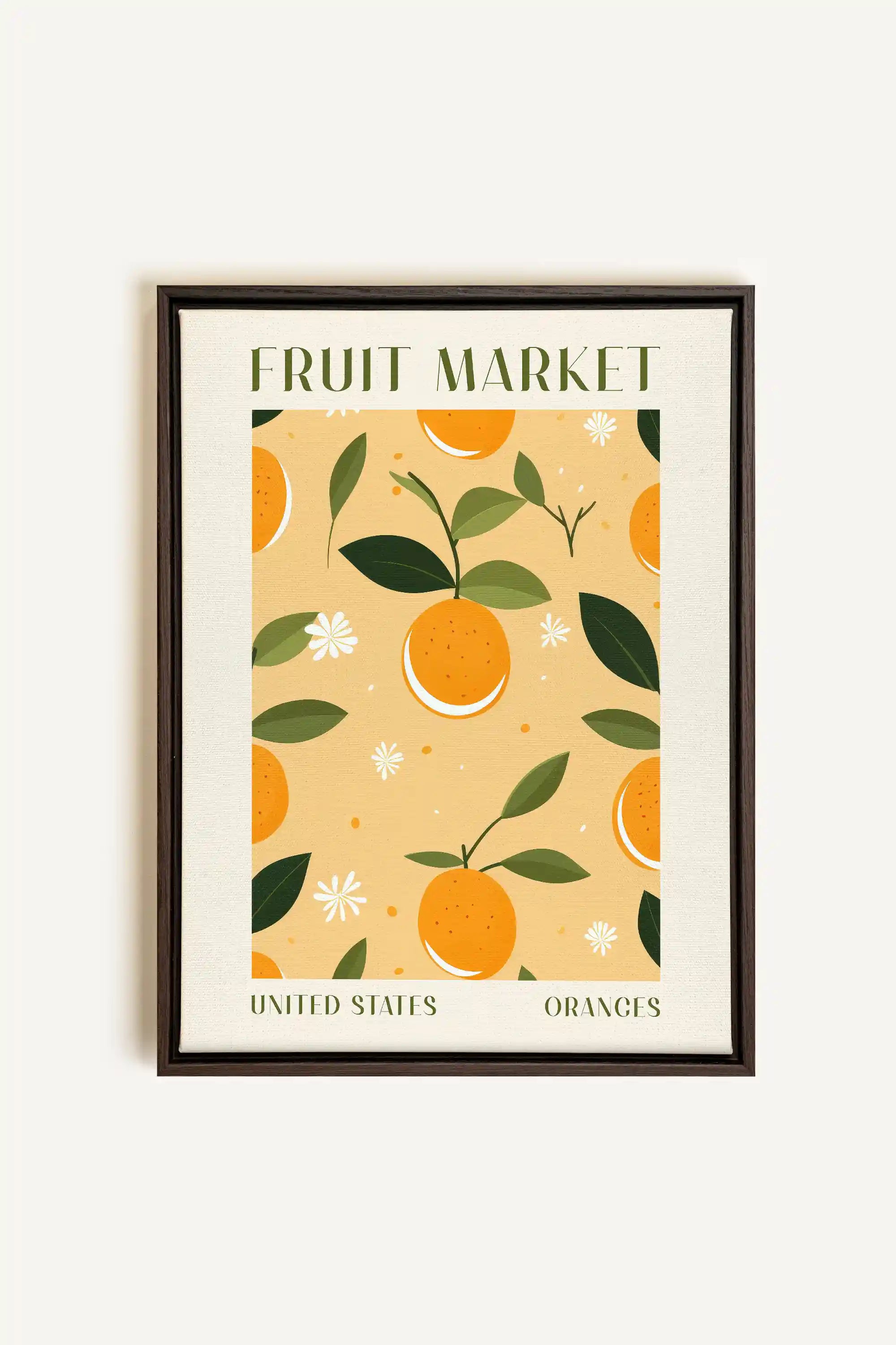 ORANGE TANGO, Artwork on stretched canvas, framed in Walnut Brown