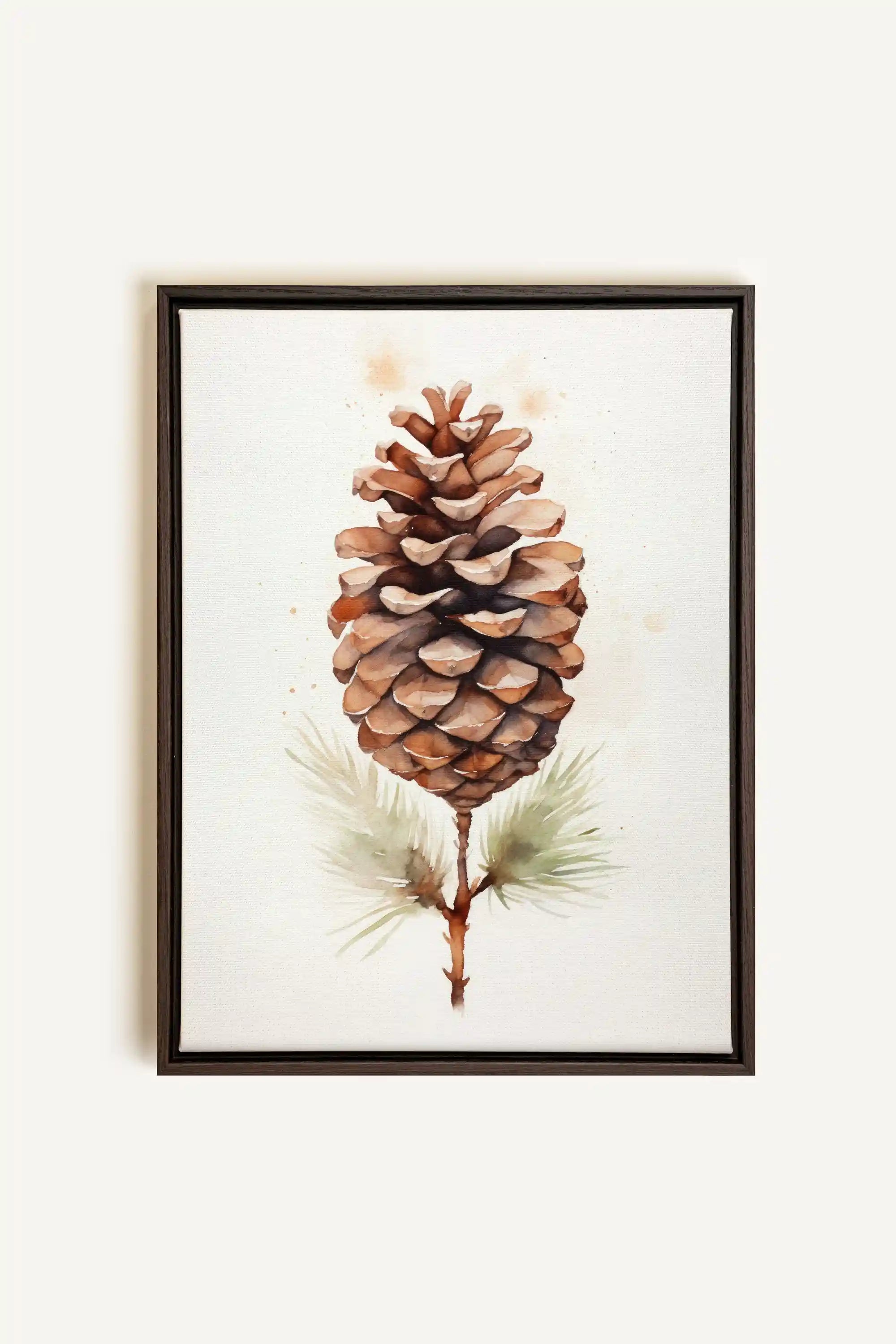 Pine haven, Oeuvre sur toile étirée, encadré Brun Noyer