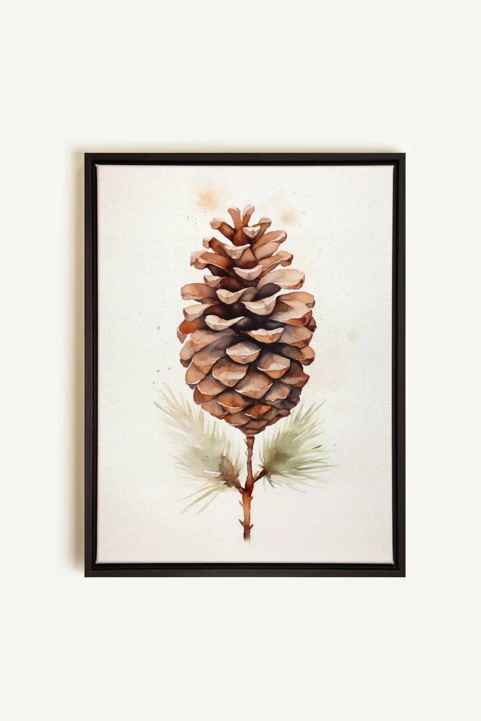 Pine haven, Artwork on stretched canvas, framed in black