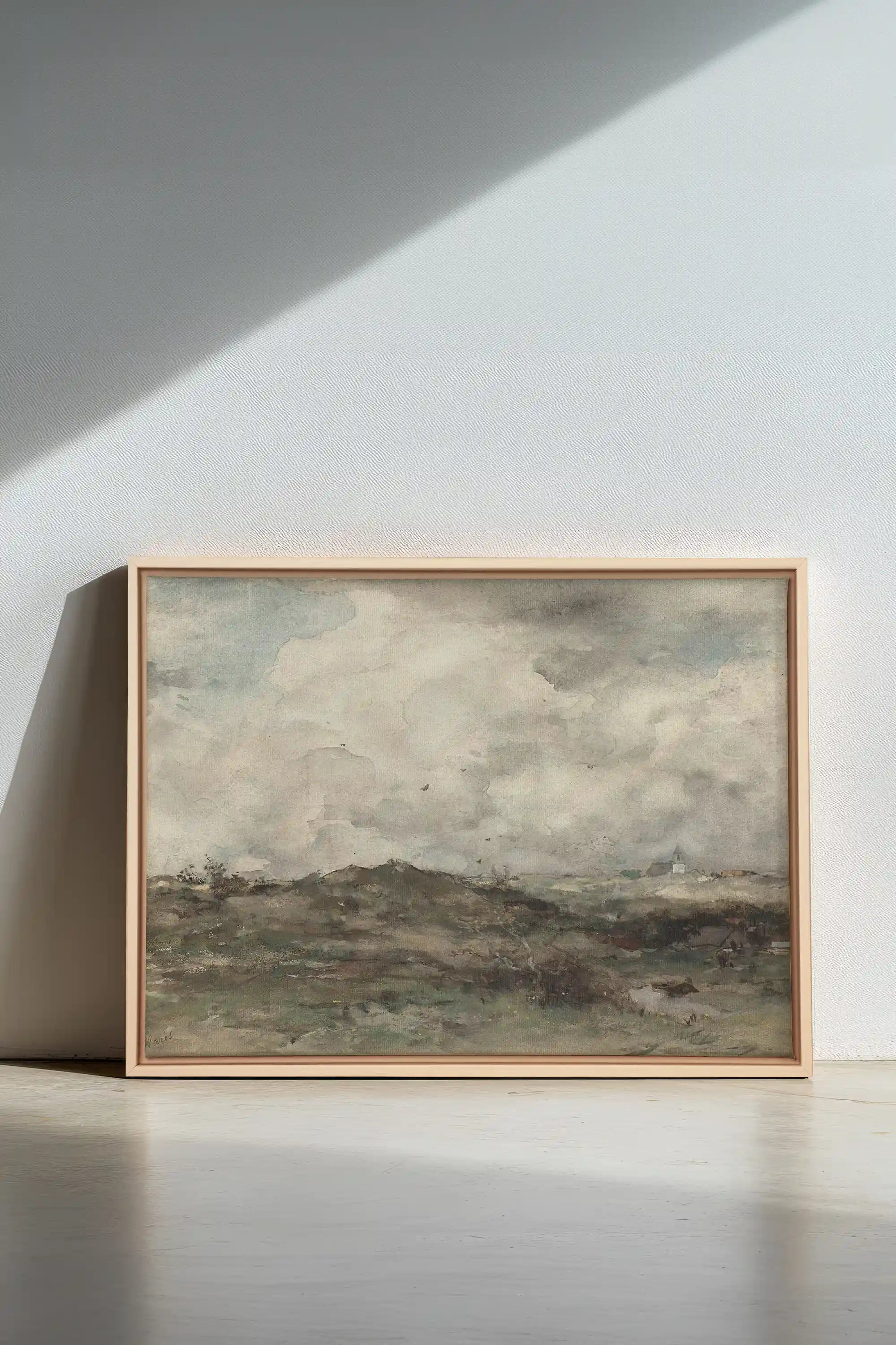 SHORELINE, Oeuvre sur toile étirée, encadré Naturel Clair