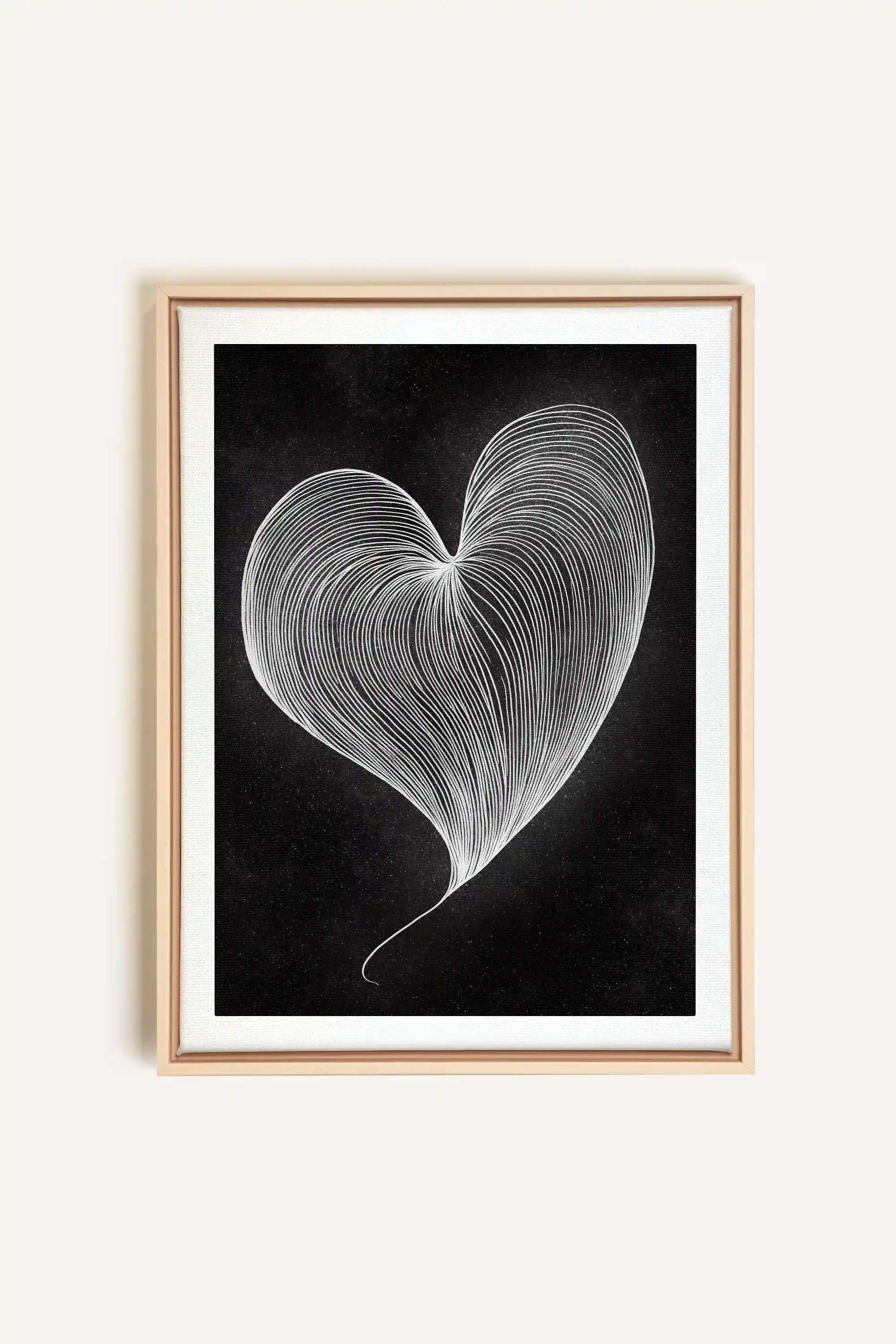 SILENT PULSE, Oeuvre sur toile étirée, encadré Naturel Clair